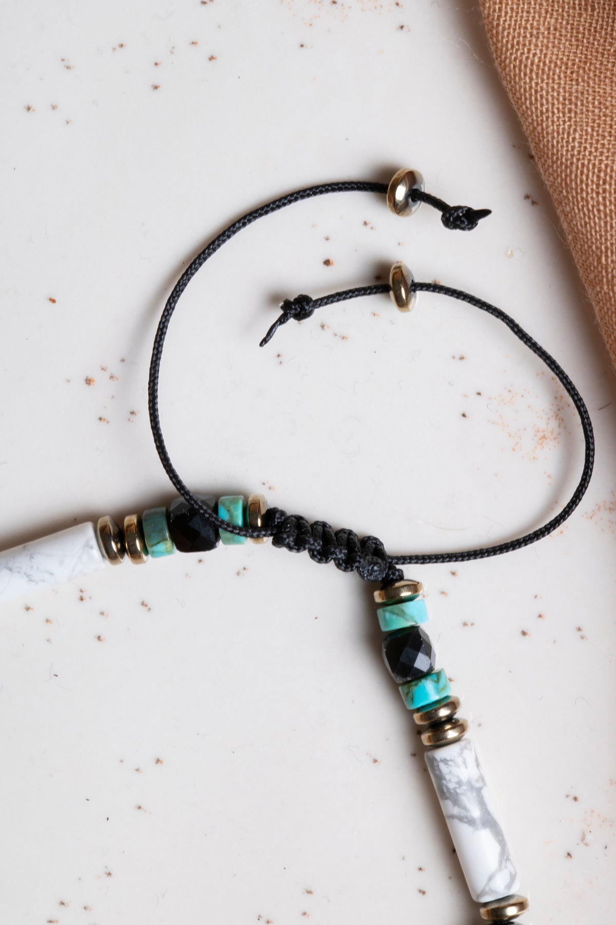 Laboratory Certified Turquoise & Howlite Natural Stone Bracelet