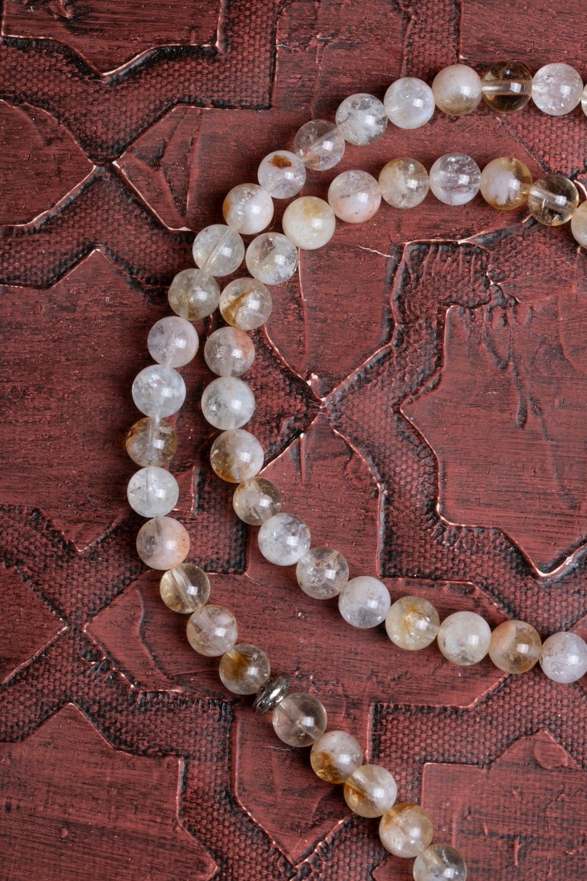 Laboratory Certified Citrine Natural Stone Prayer Beads 99 Beads – 6 mm