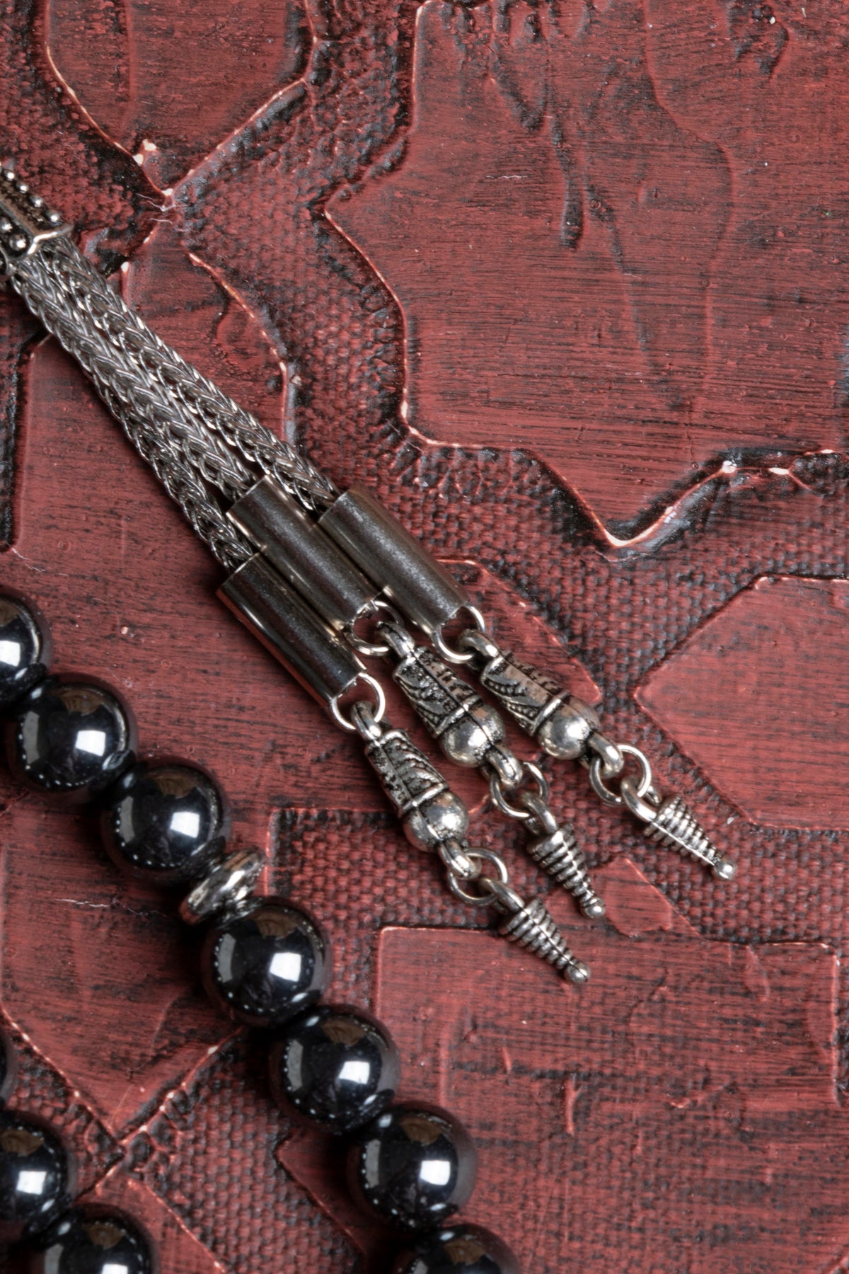 Laboratory Certified Hematite Natural Stone Prayer Beads 33 Beads – 8 mm