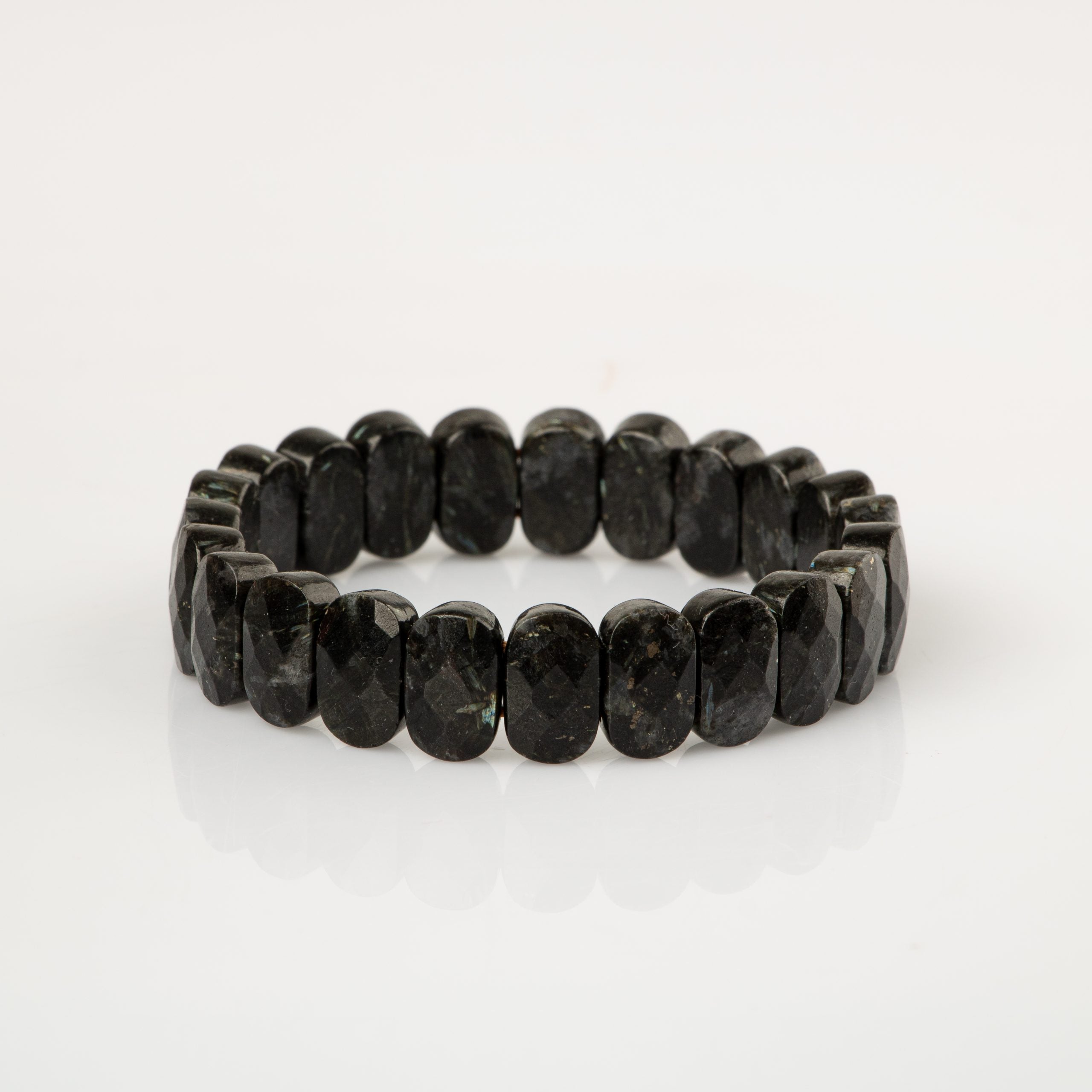 Certified Biotite Wide Cut Natural Gemstone Bracelet