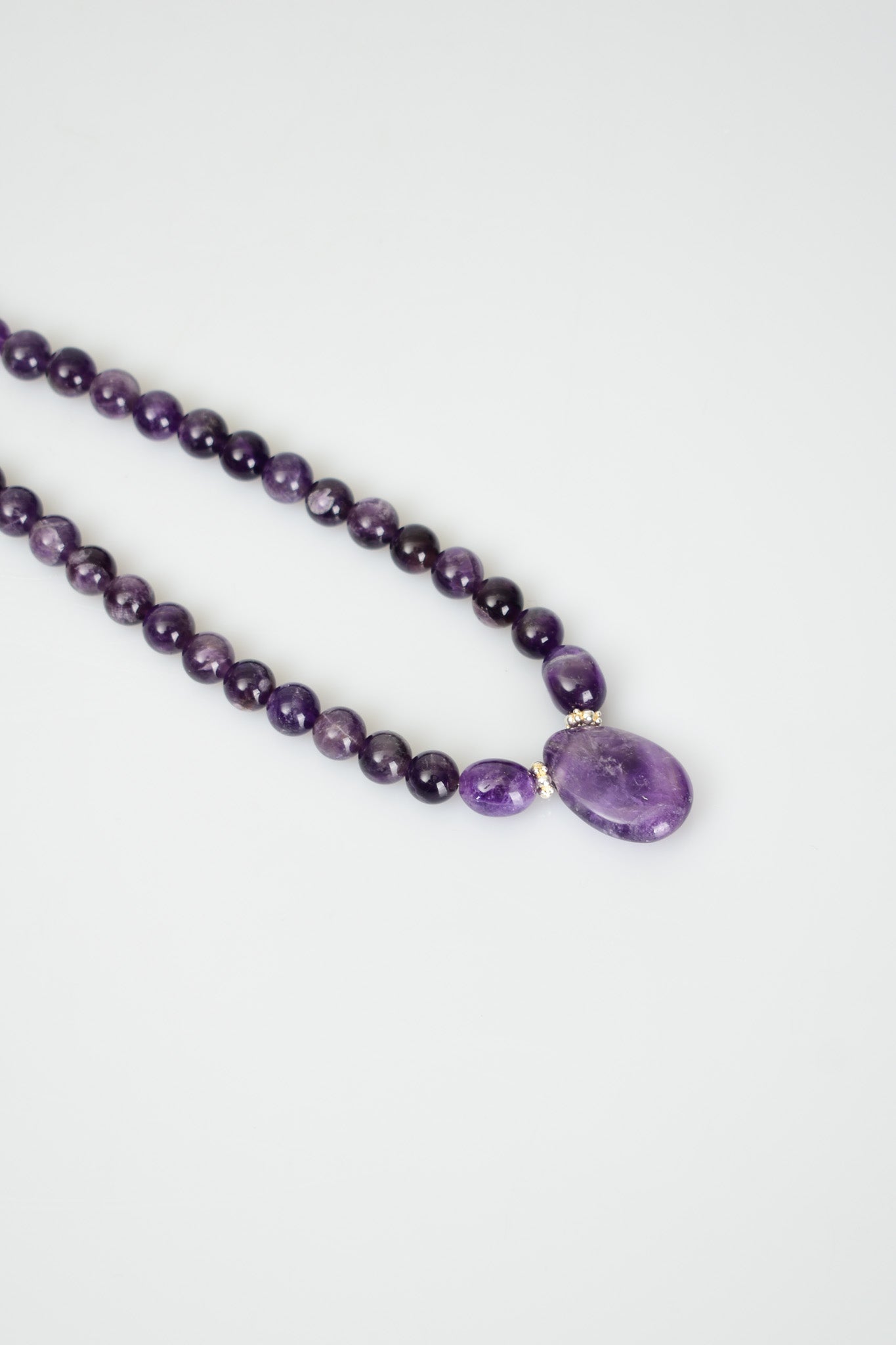 Laboratory Certified Amethyst Natural Stone 925 Sterling Silver Designer Necklace