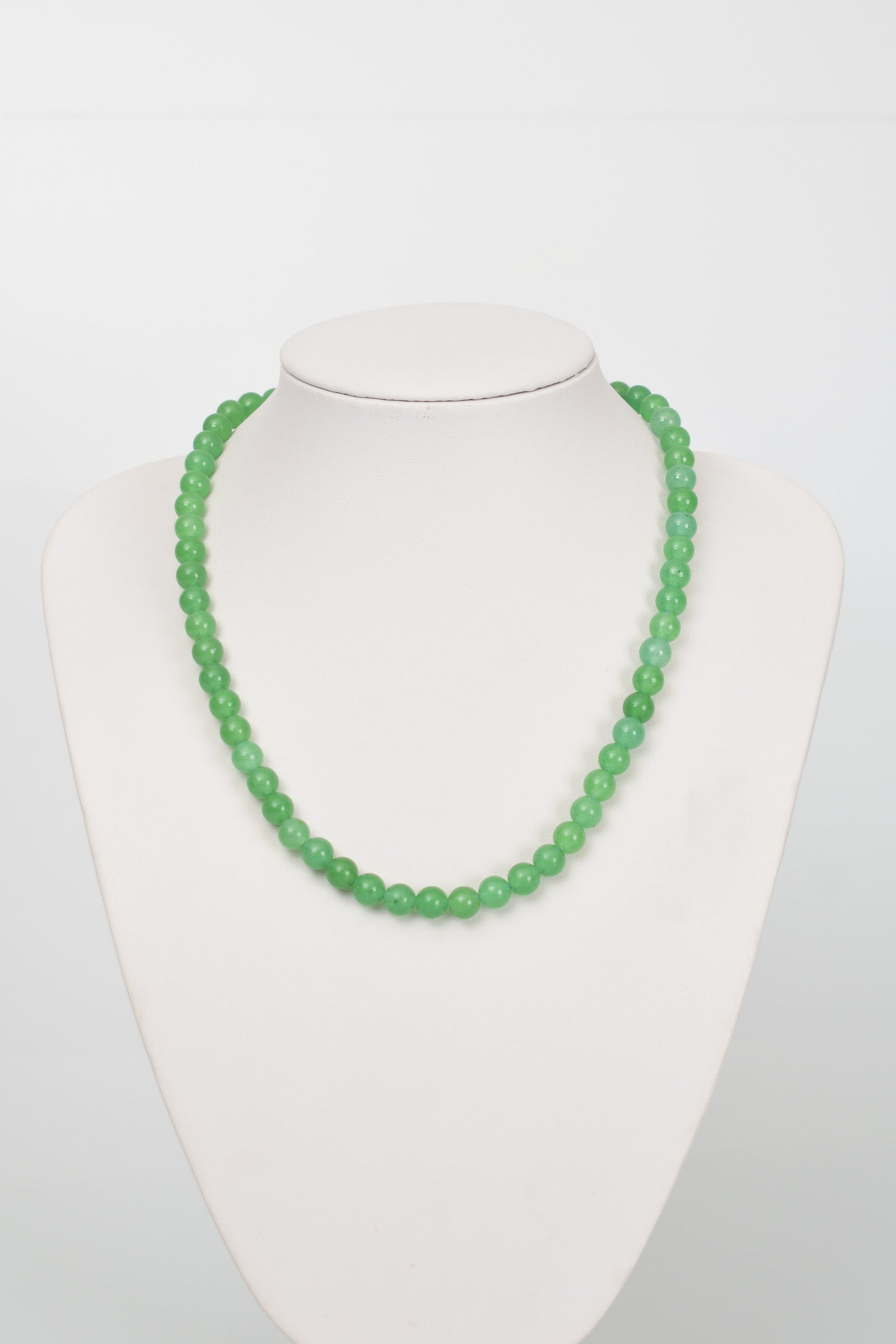 Laboratory Certified Aventurine 8 mm Natural Stone Necklace