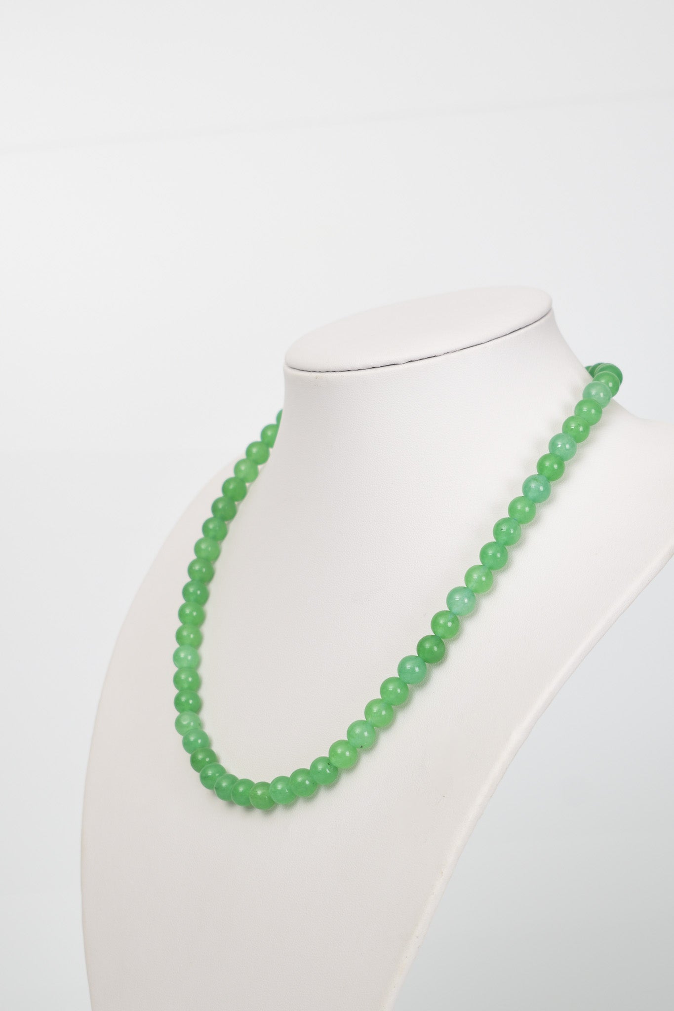 Laboratory Certified Aventurine 8 mm Natural Stone Necklace