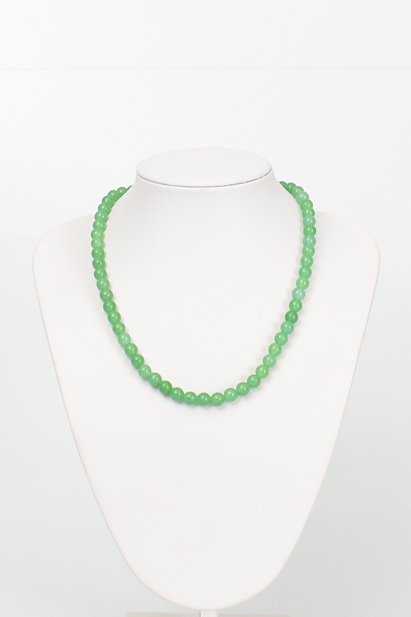 Laboratory Certified Aventurine 8 mm Natural Stone Necklace