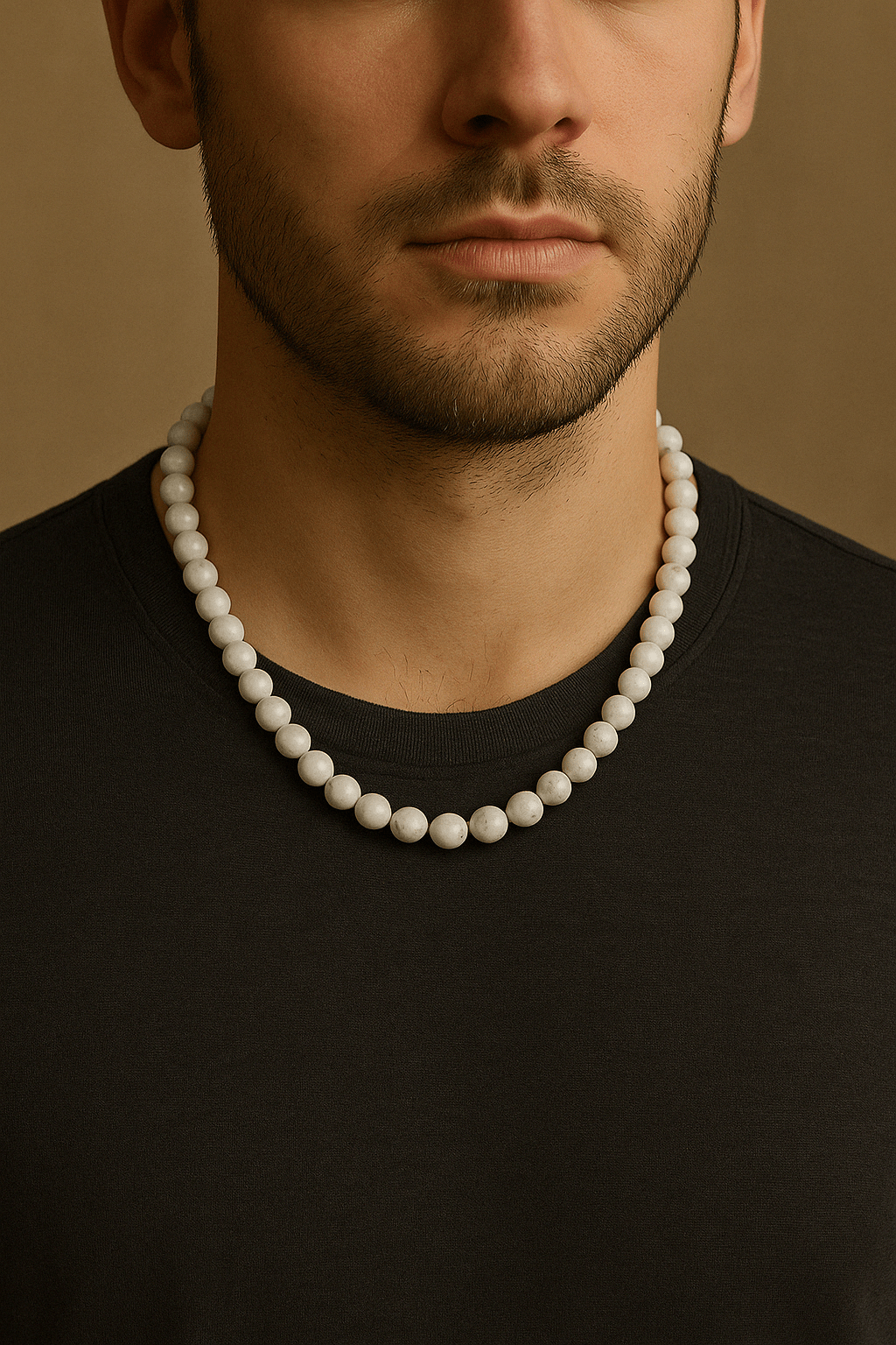 Laboratory Certified Moonstone 8 mm Natural Stone Necklace