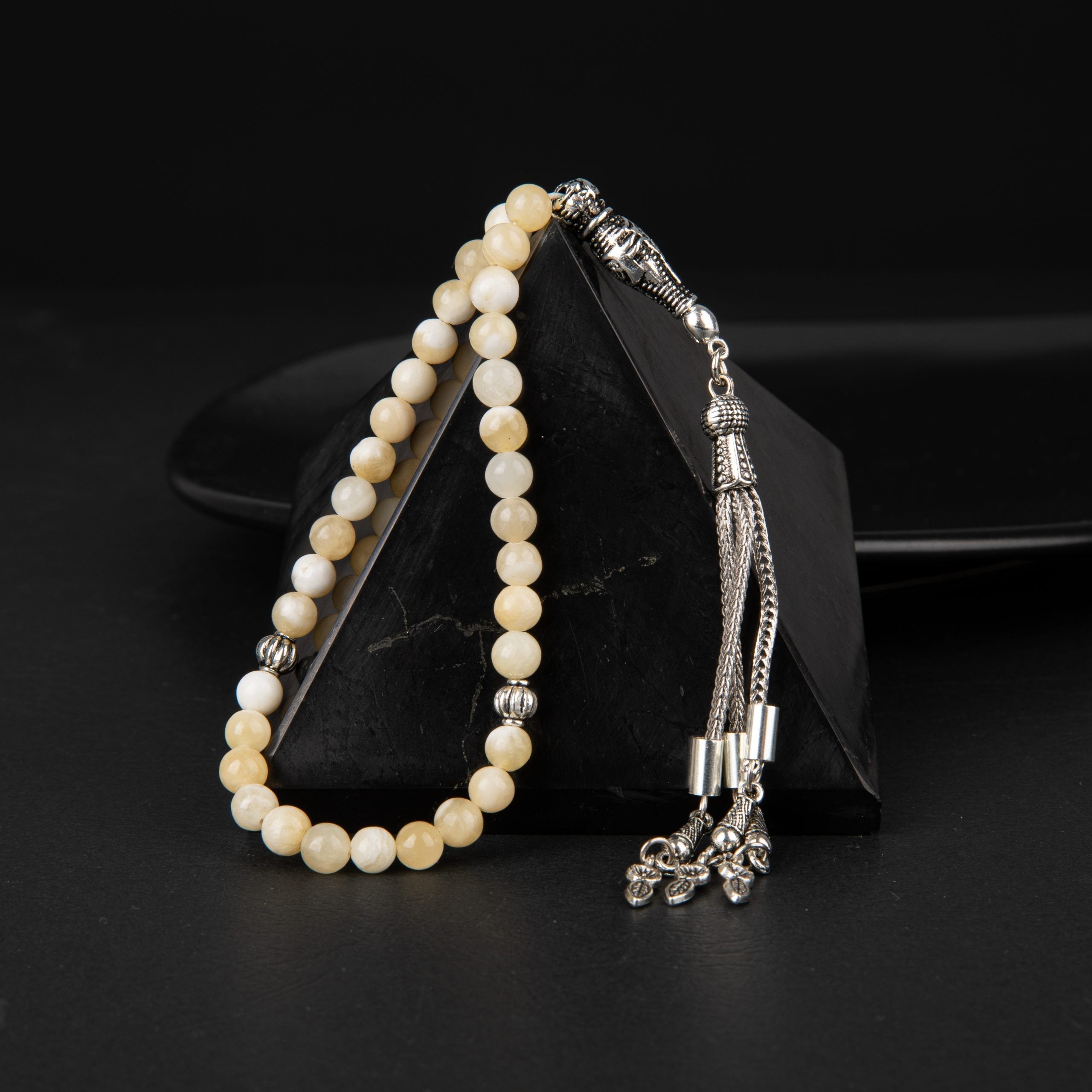 Aragonite Natural Gemstone Prayer Beads 33-Bead – 6mm