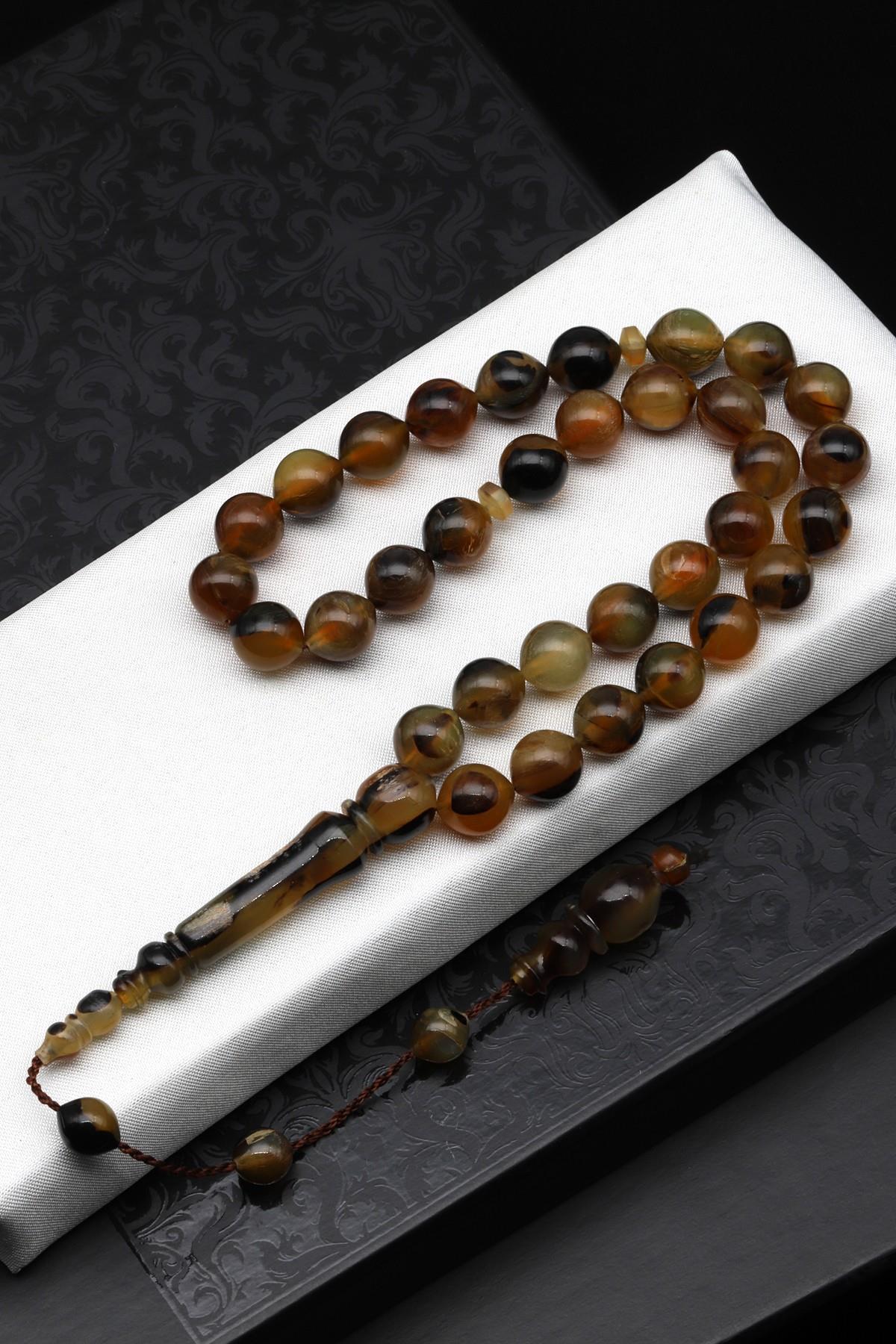 Laboratory Certified Buffalo Horn Prayer Beads 10 mm Istanbul Cut (33 Beads)