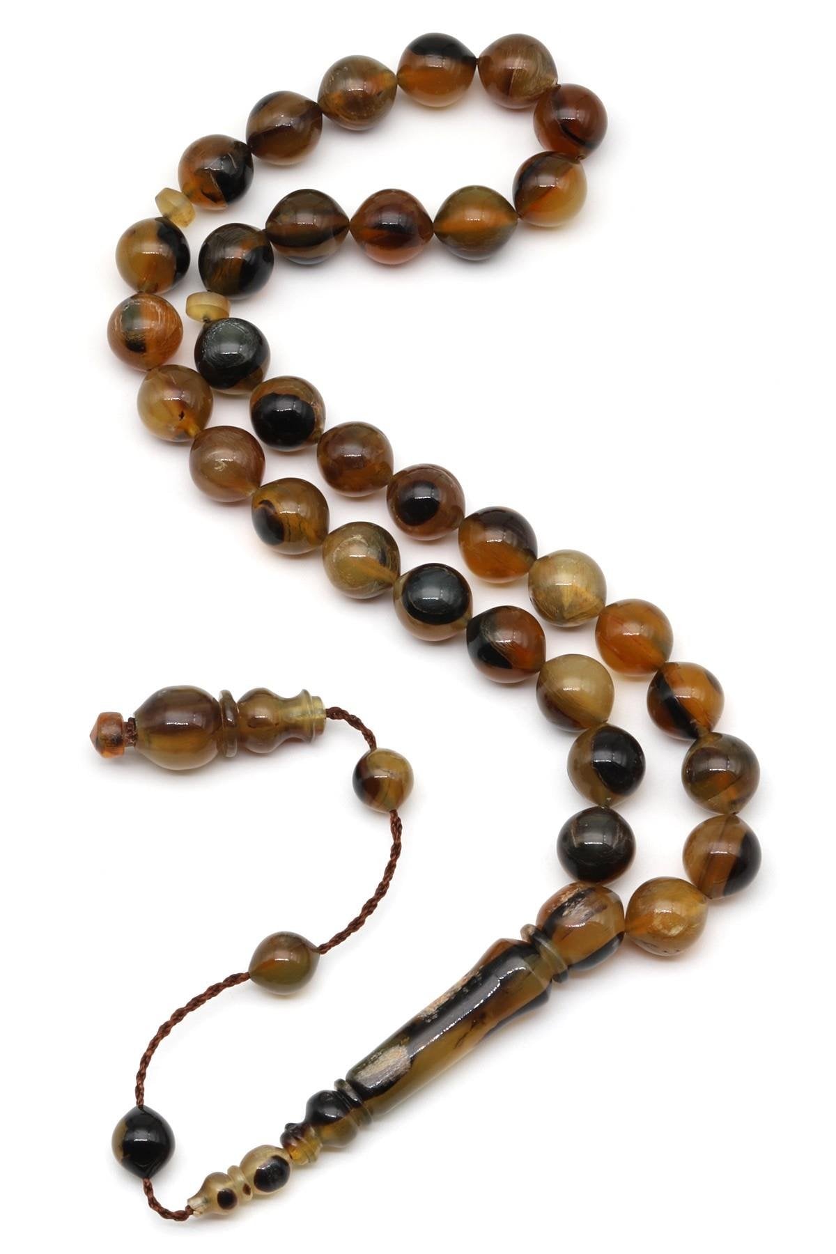 Laboratory Certified Buffalo Horn Prayer Beads 10 mm Istanbul Cut (33 Beads)