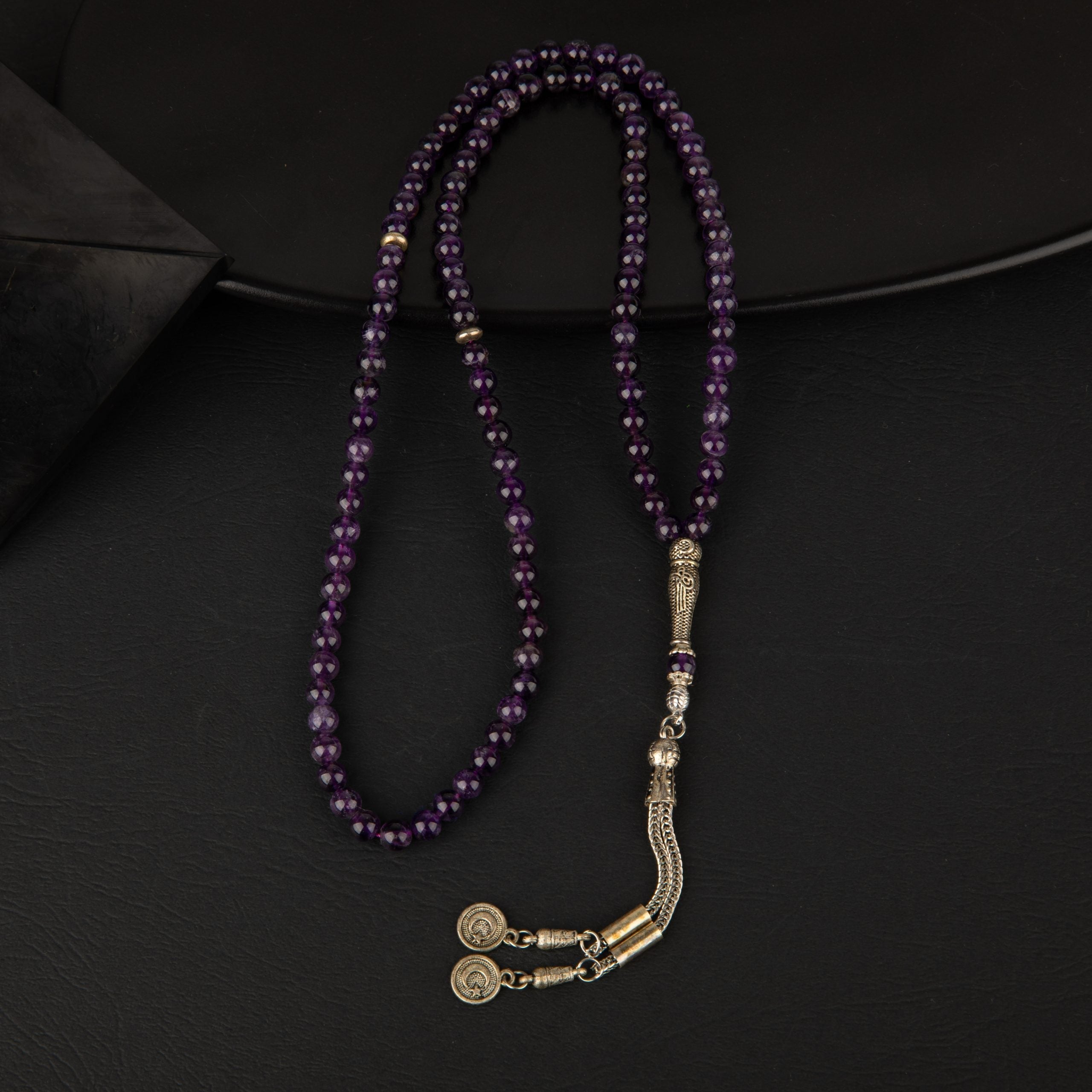 Ametrine Natural Gemstone Prayer Beads 99-Bead – 6mm Handcrafted