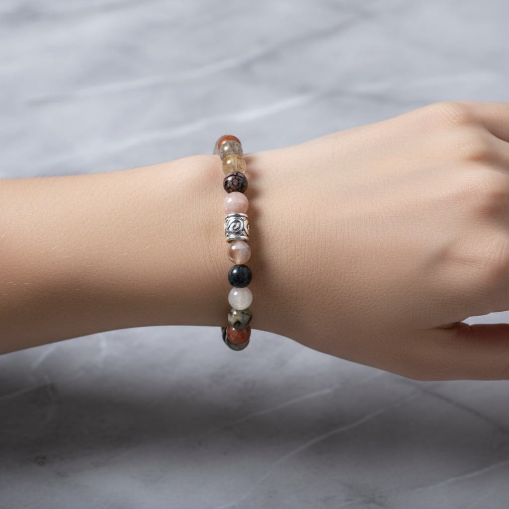 Laboratory Certified Leo Zodiac Natural Stone Bracelet – Bronzite, Sunstone, Bloodstone, Labradorite, Rhodonite & Citrine