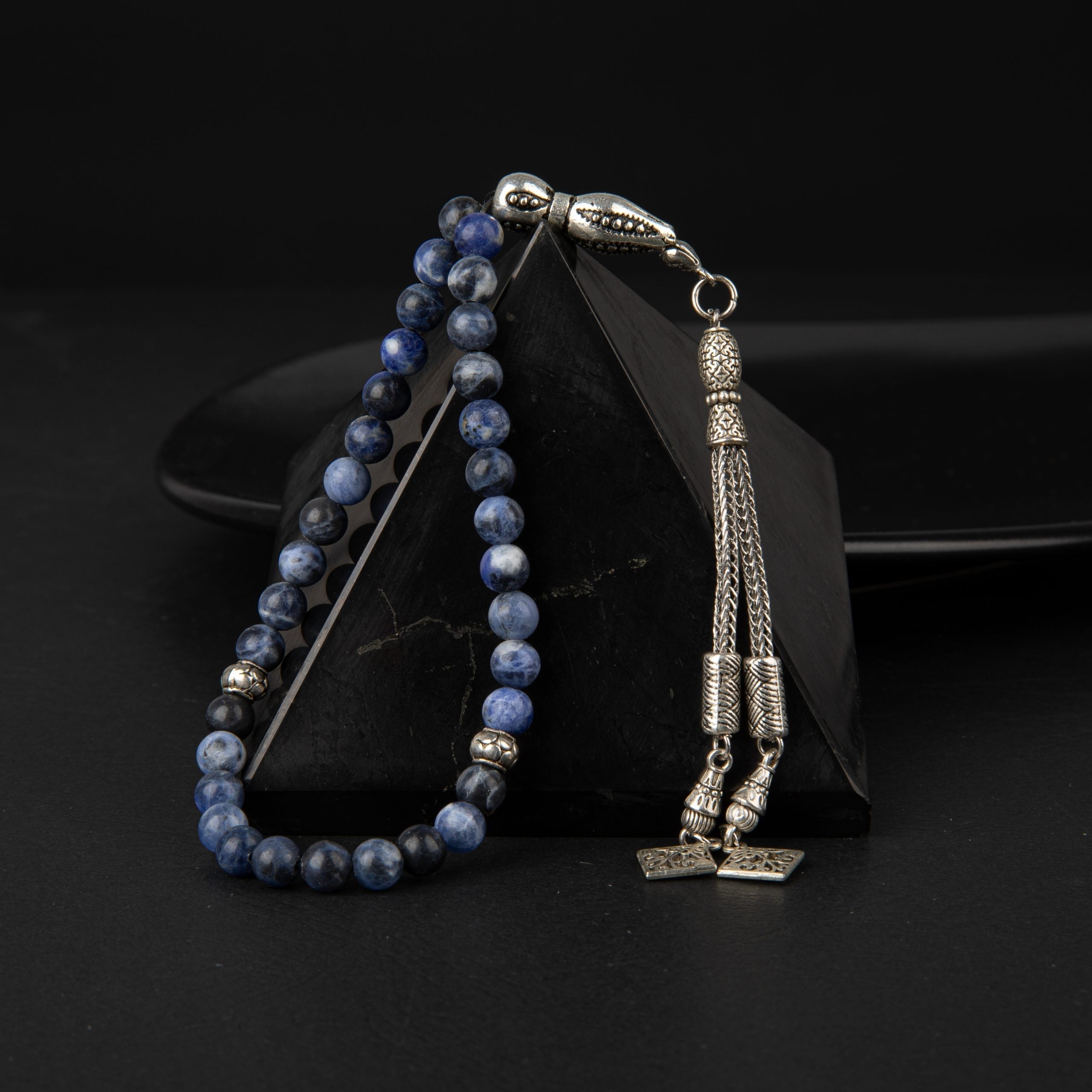 Sodalite Natural Gemstone Prayer Beads 33-Bead – 6mm Handcrafted