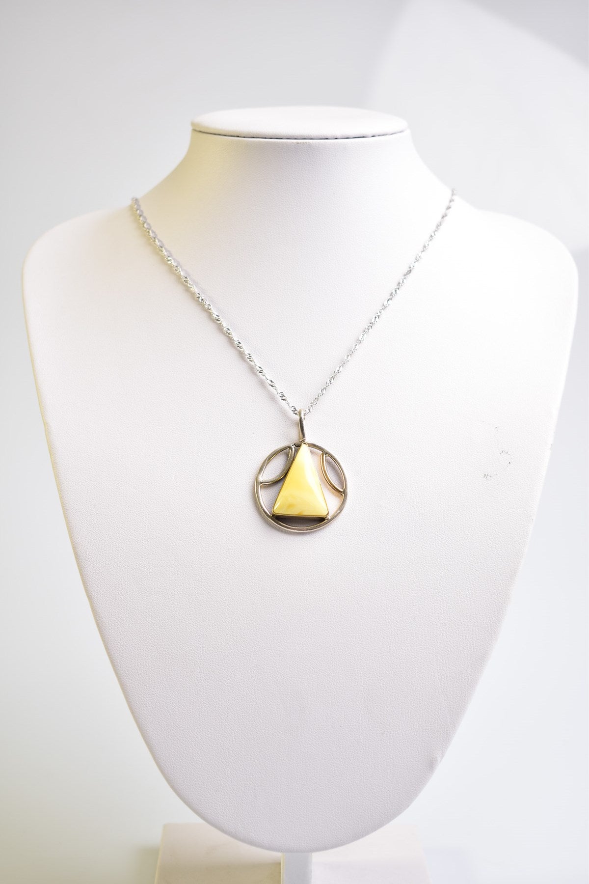 Laboratory Certified Natural Drop Amber 925 Sterling Silver Necklace