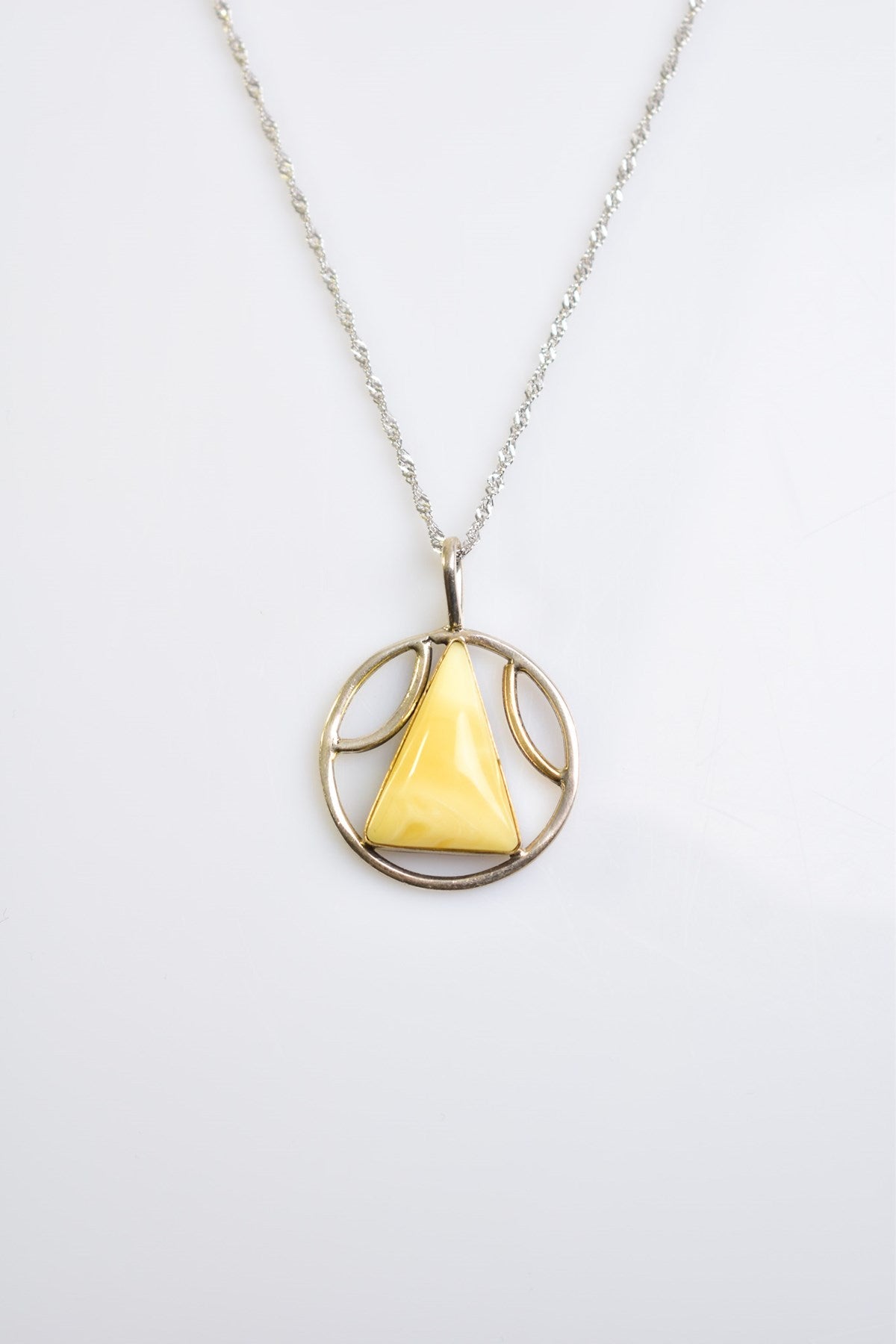 Laboratory Certified Natural Drop Amber 925 Sterling Silver Necklace
