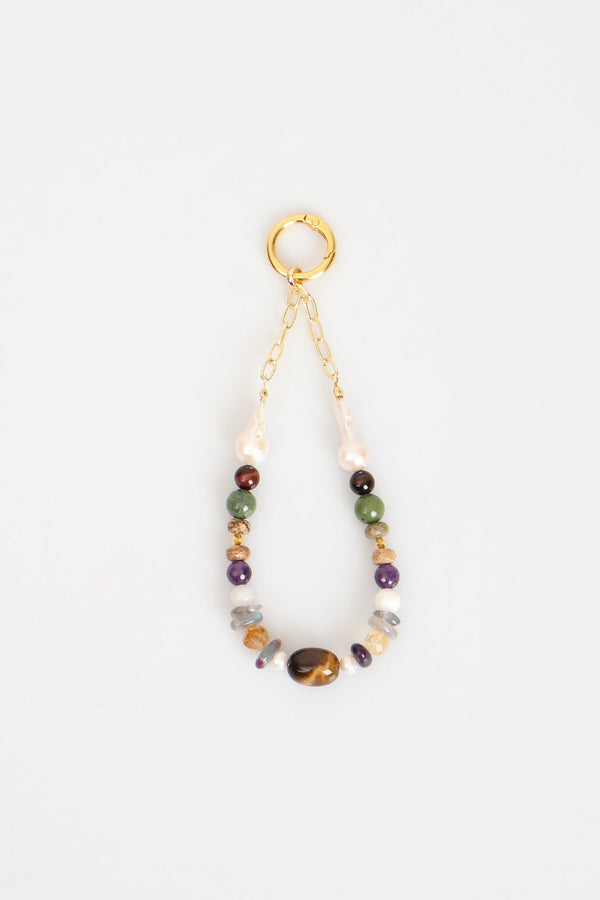 Laboratory Certified Natural Stone Bag Charm – Pearl, Jade, Tiger’s Eye, Citrine, Amethyst, Jasper & Labradorite