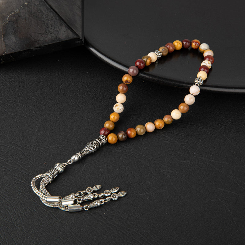 Laboratory Certified Jasper Natural Gemstone Prayer Beads 33-Bead – 6mm