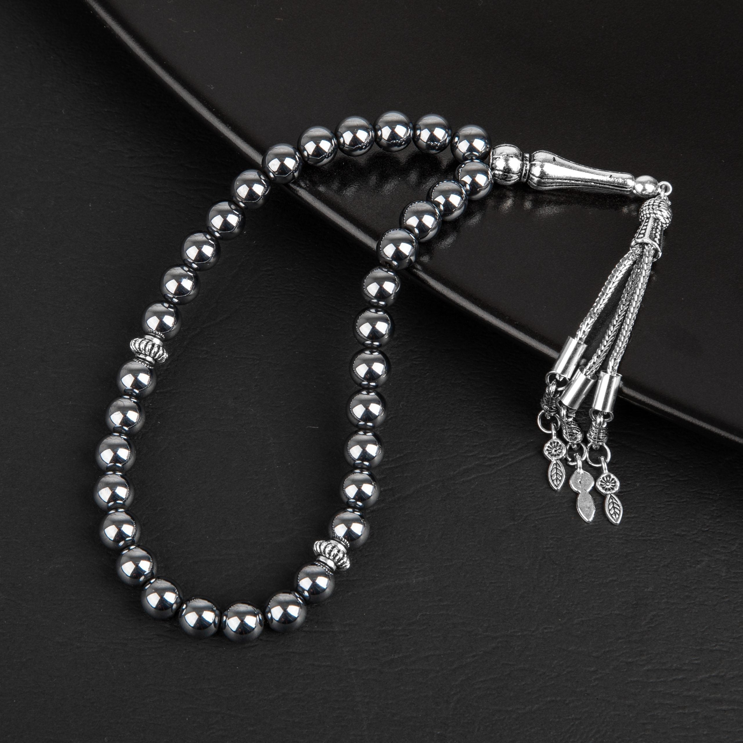 Trehartz Natural Gemstone Prayer Beads 33-Bead – 8mm Handcrafted