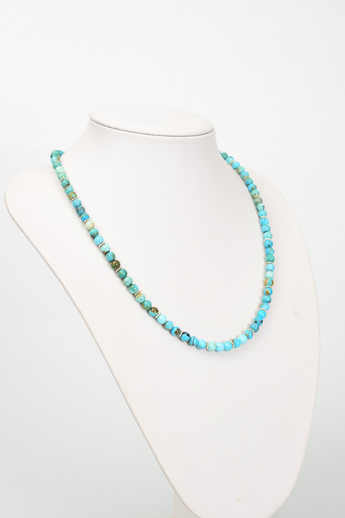 Laboratory Certified Turquoise Natural Stone 925 Sterling Silver Designer Necklace