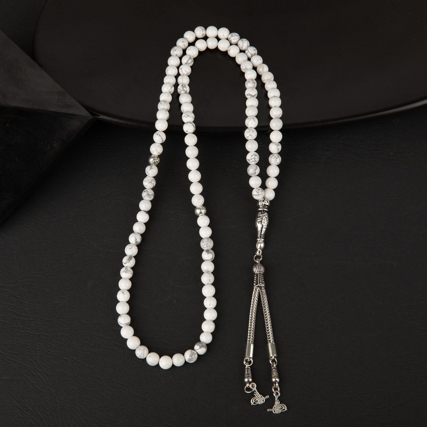 Howlite Natural Gemstone Prayer Beads 99-Bead – 6mm