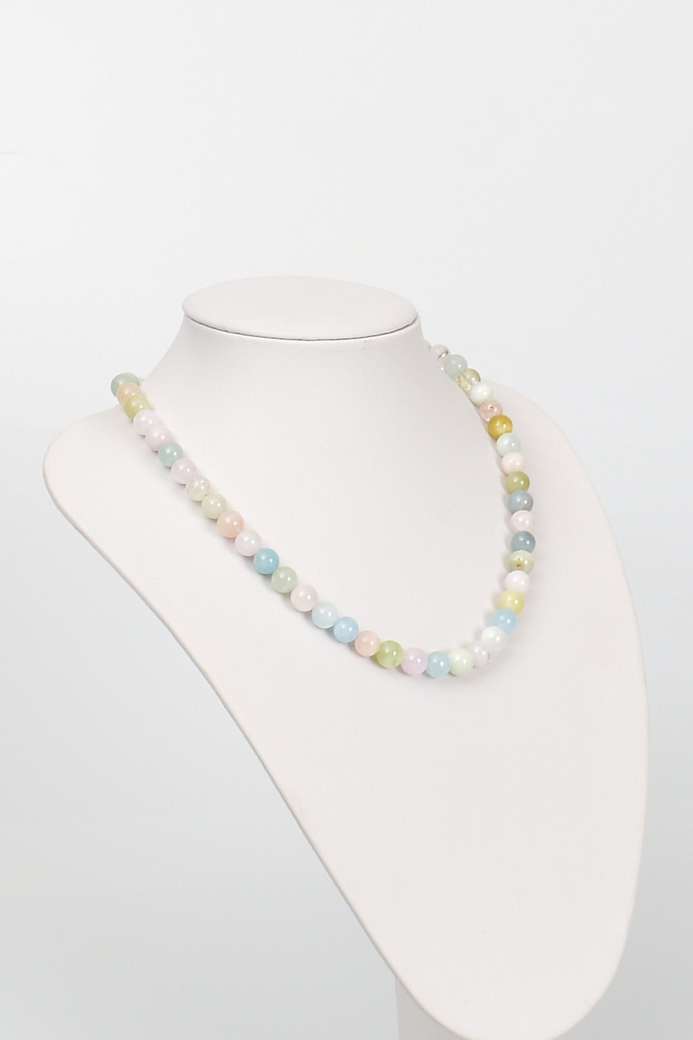 Laboratory Certified Heliodor 8 mm Natural Stone Necklace