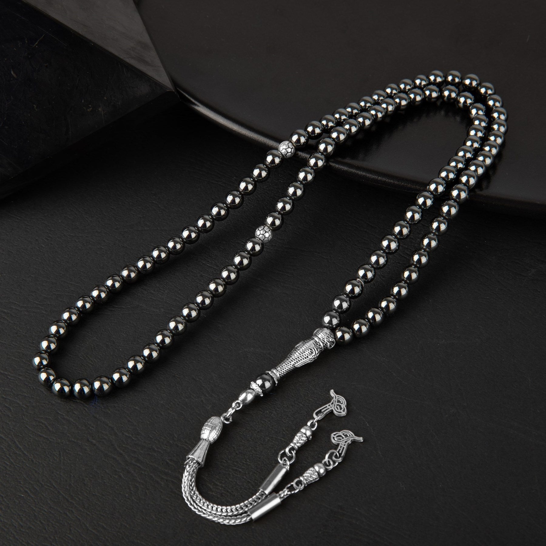 Hematite Natural Gemstone Prayer Beads 99-Bead – 6mm