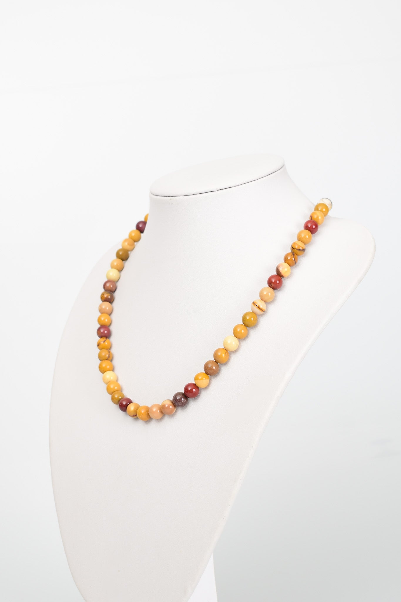 Laboratory Certified Jasper 8 mm Natural Stone Necklace