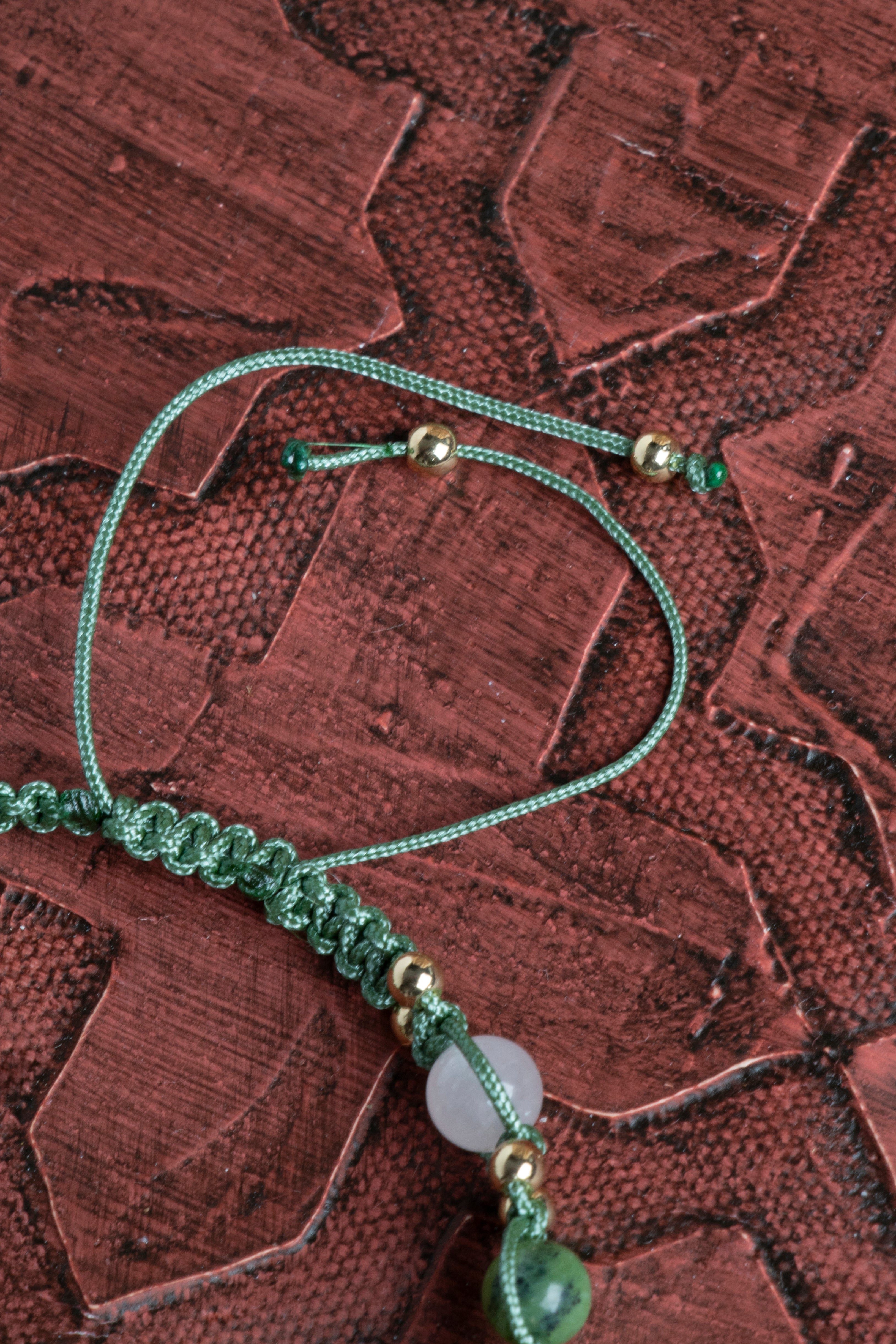 Laboratory Certified Agate, Green Aventurine & Rose Quartz Natural Stone Bracelet
