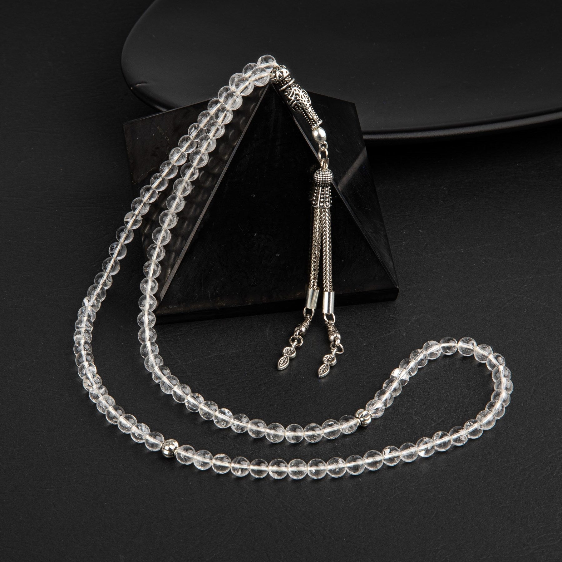 Crystal Quartz Natural Gemstone Prayer Beads 99-Bead – 6mm