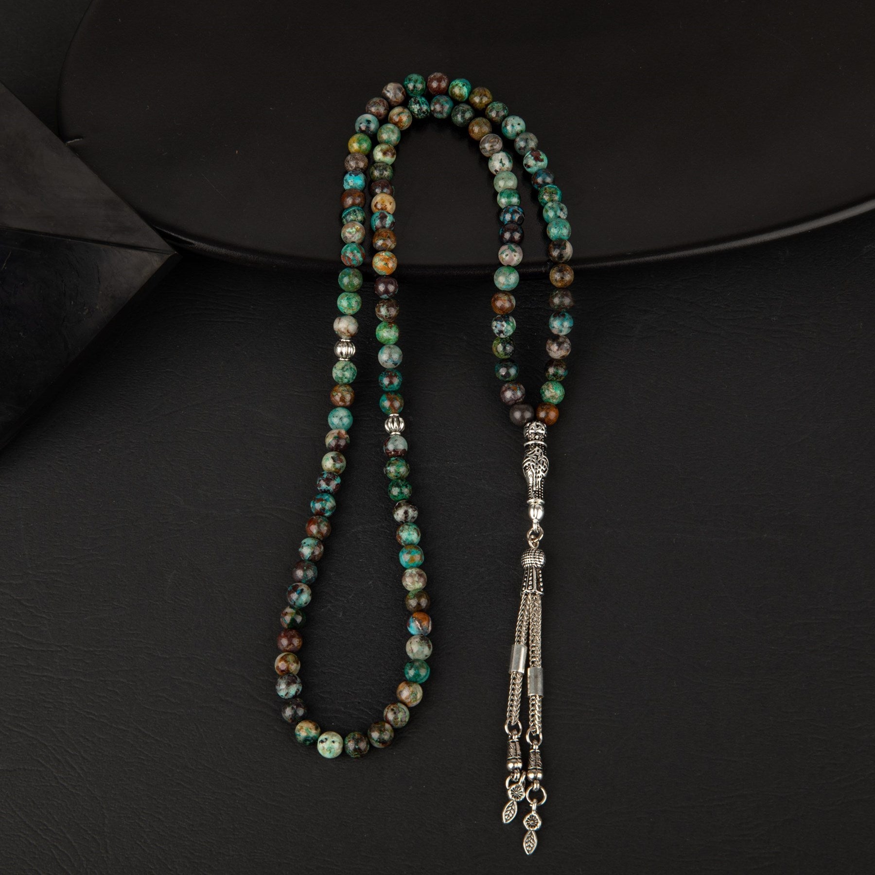 Chrysocolla Natural Gemstone Prayer Beads 99-Bead – 6mm