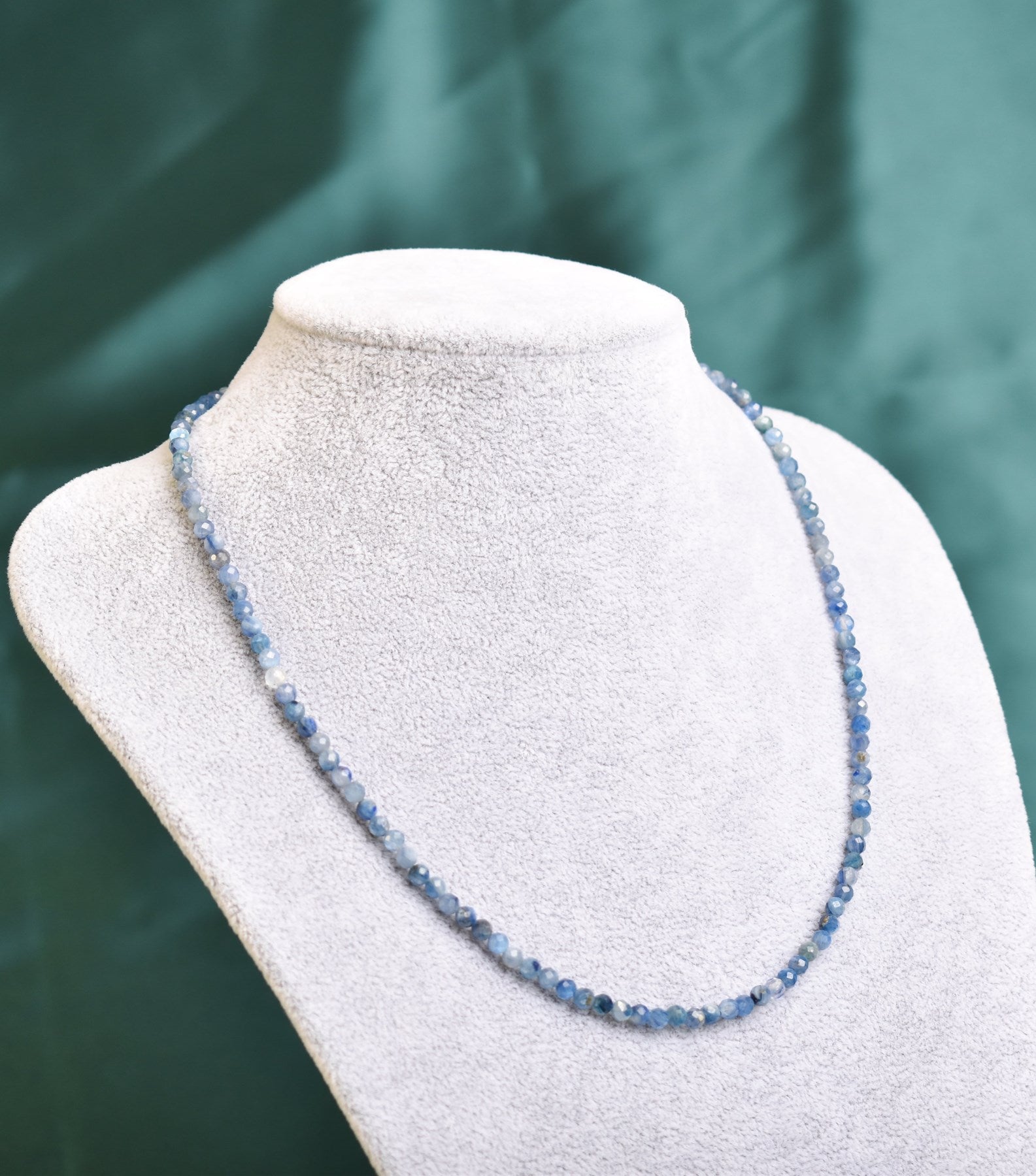 Laboratory Certified Kyanite Natural Stone Necklace 3 mm