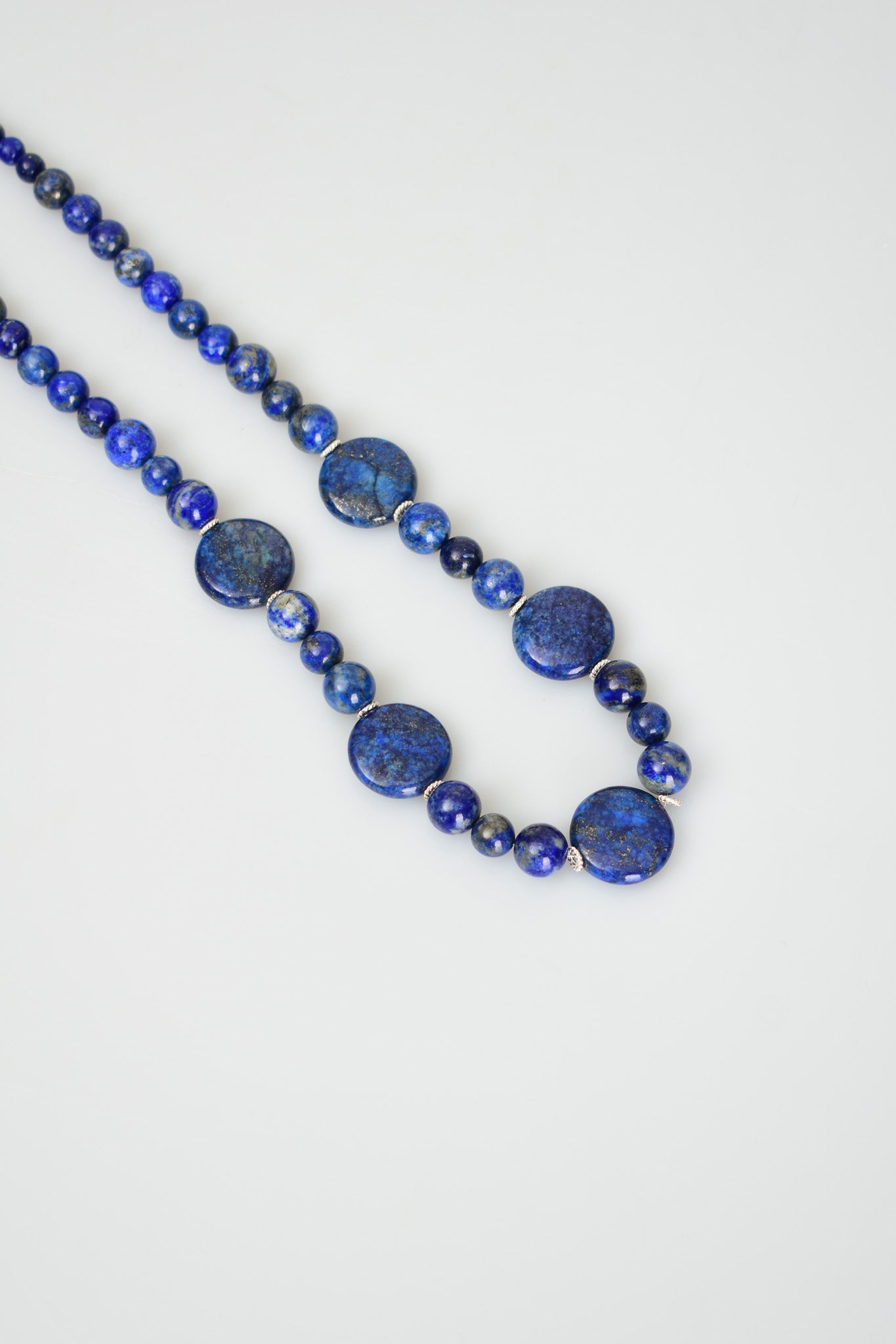 Laboratory Certified Lapis Lazuli Natural Stone 925 Sterling Silver Designer Necklace