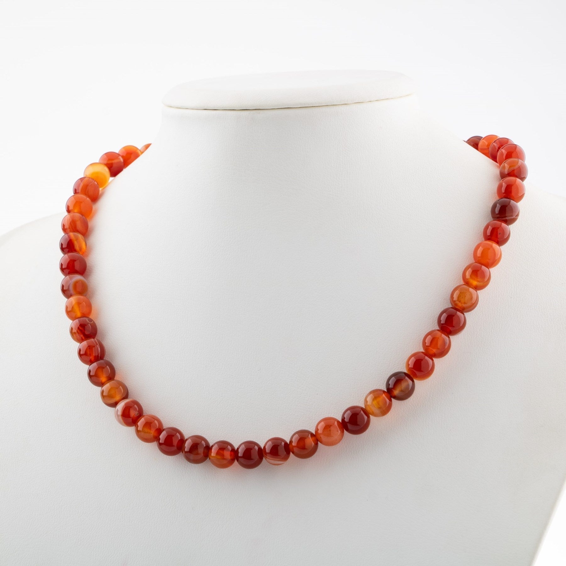 Laboratory Certified Madagascar Agate 8 mm Natural Stone Necklace