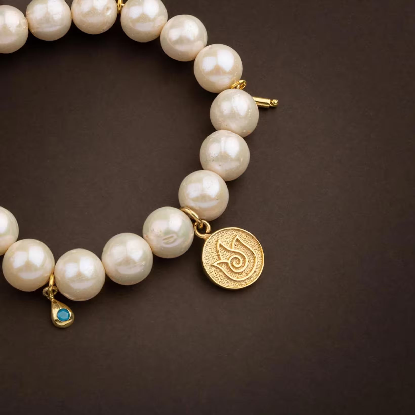 Laboratory Certified Pearl Natural Stone Silver Charm Bracelet