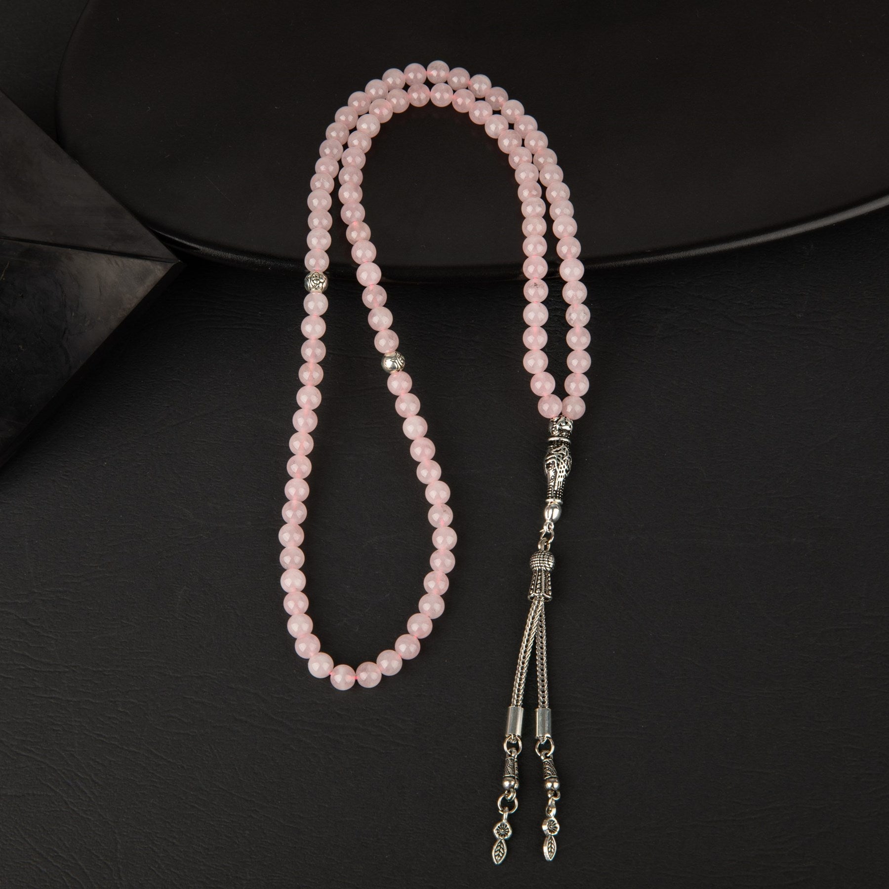 Rose Quartz (Rose Quartz) Natural Gemstone Prayer Beads 99-Bead – 6mm
