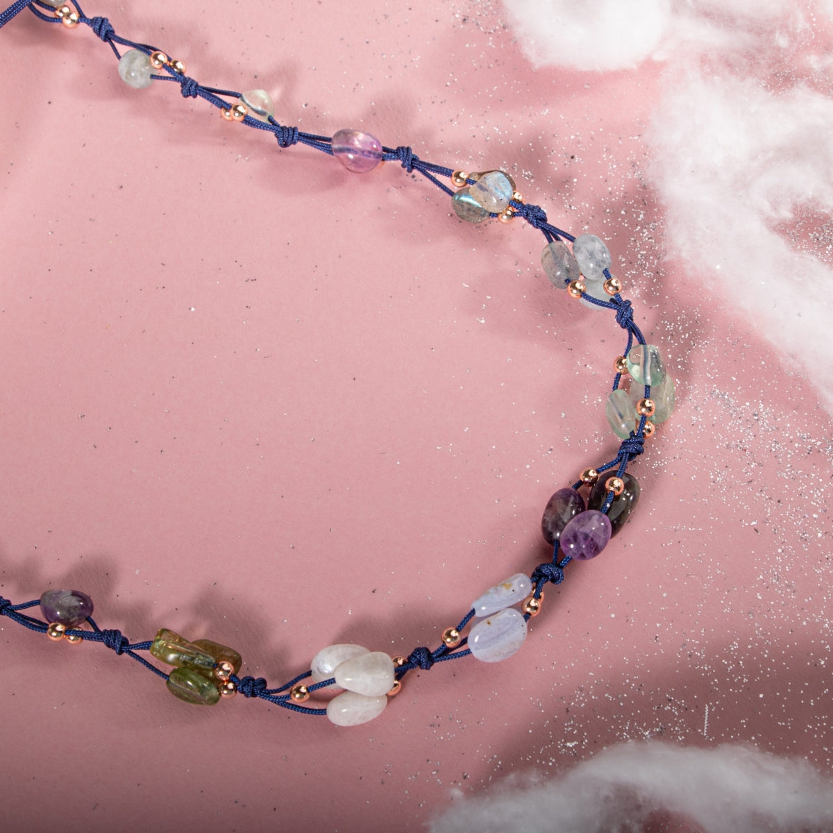 Laboratory Certified Aquarius Zodiac Natural Stone Necklace