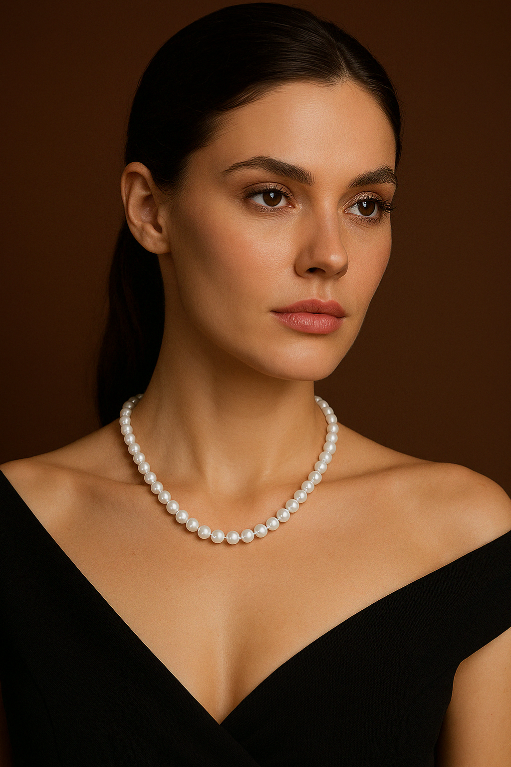 Laboratory Certified Selenite 6 mm Natural Stone Necklace