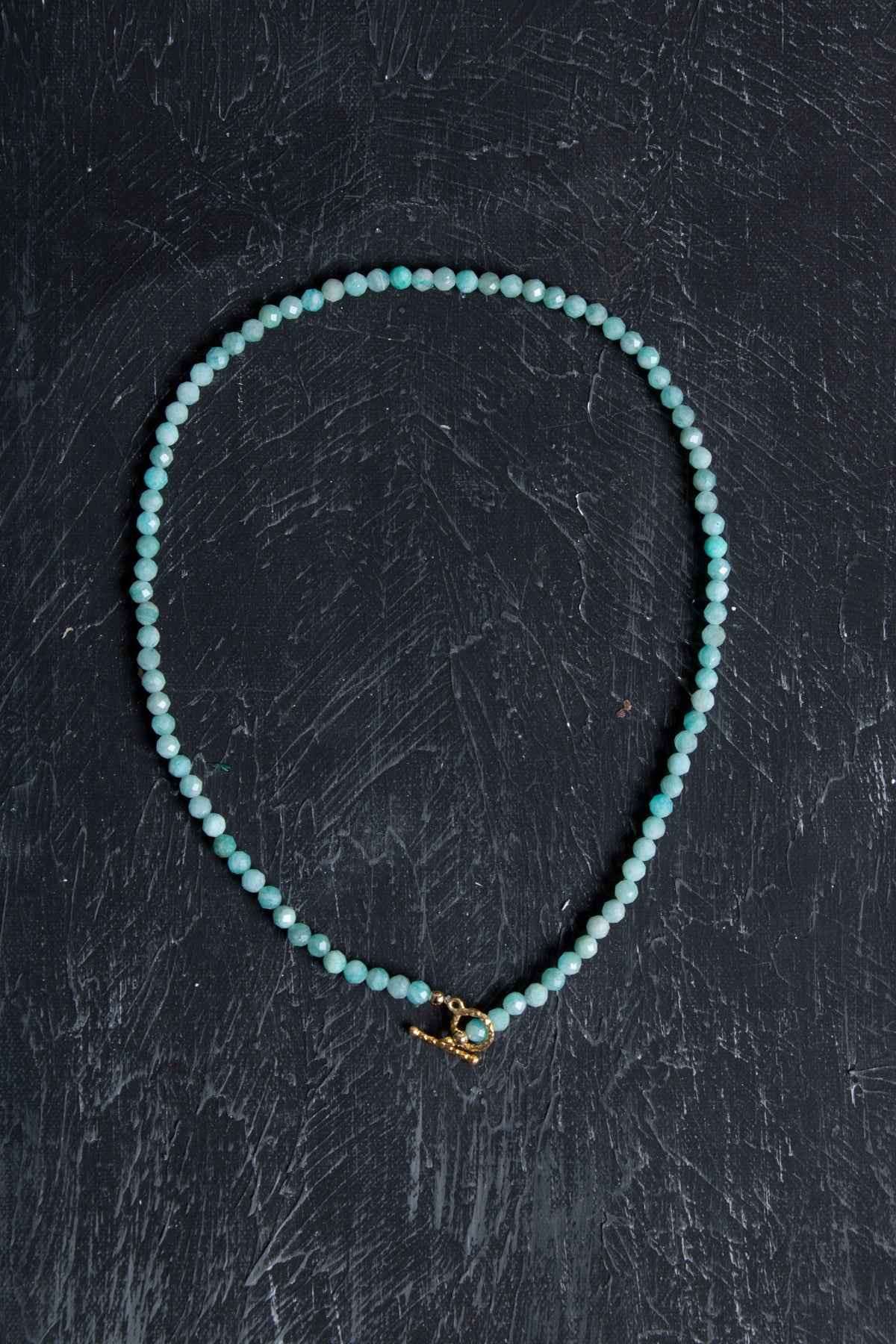 Sertifikalı Amazonit Fasetli Altın Kaplama Doğal Taş Set