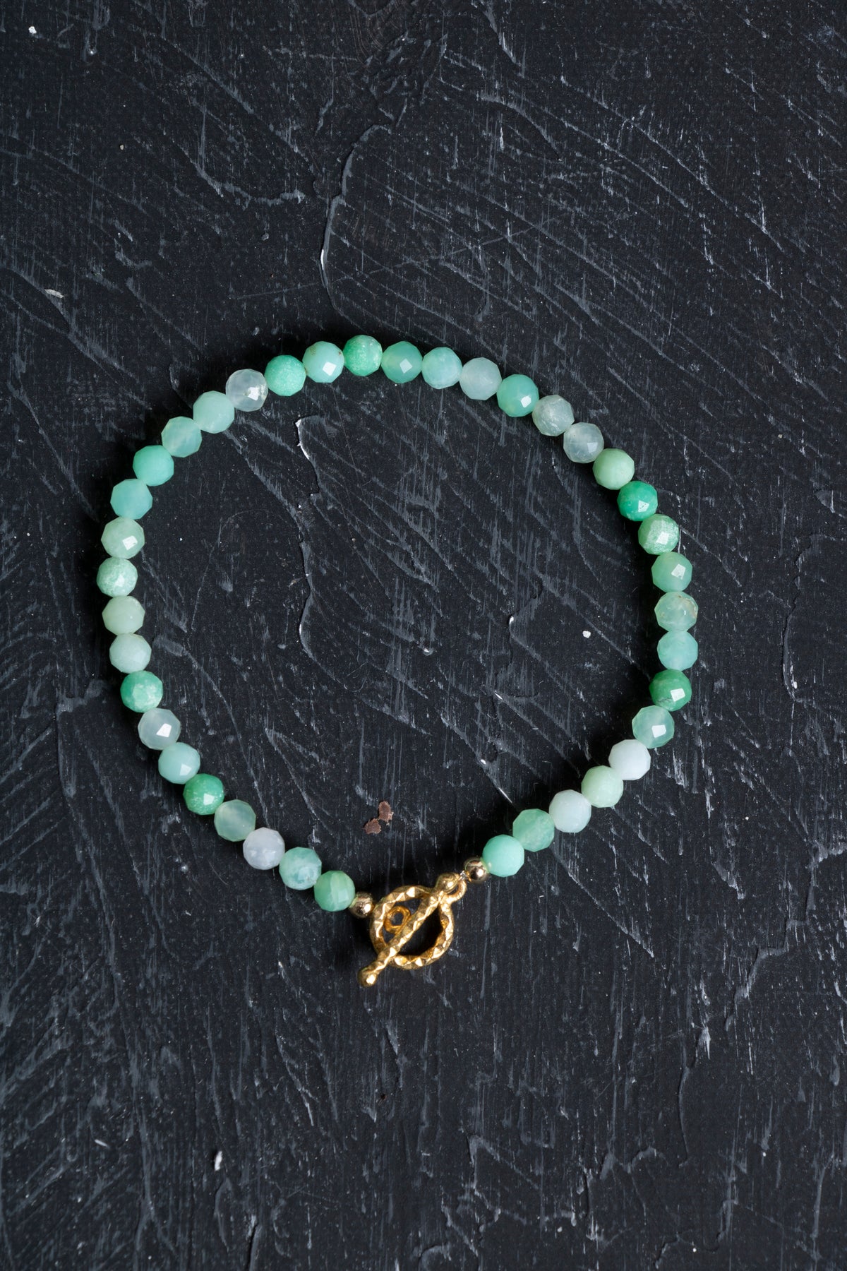 Sertifikalı Amazonit Fasetli Altın Kaplama Doğal Taş Set