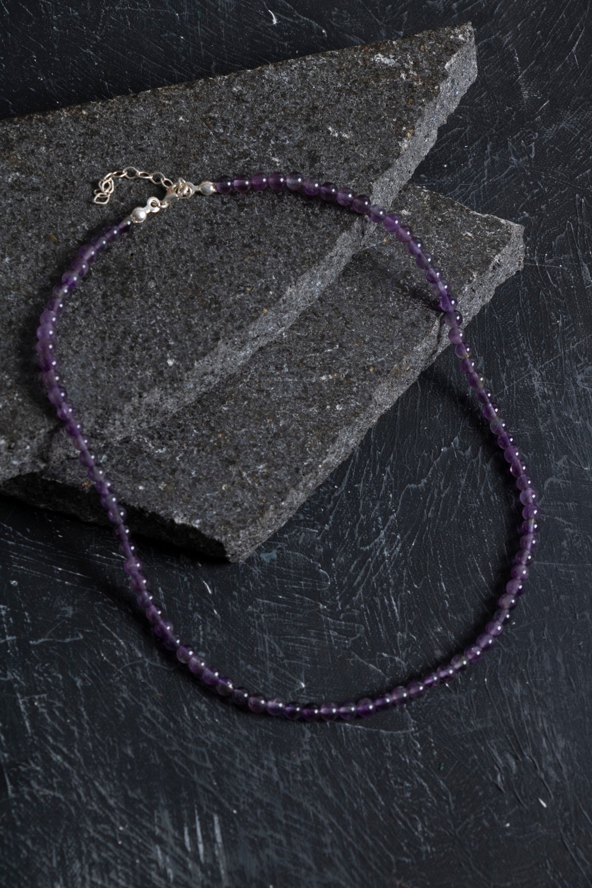 Sertifikalı Ametist Doğal Taş Kolye