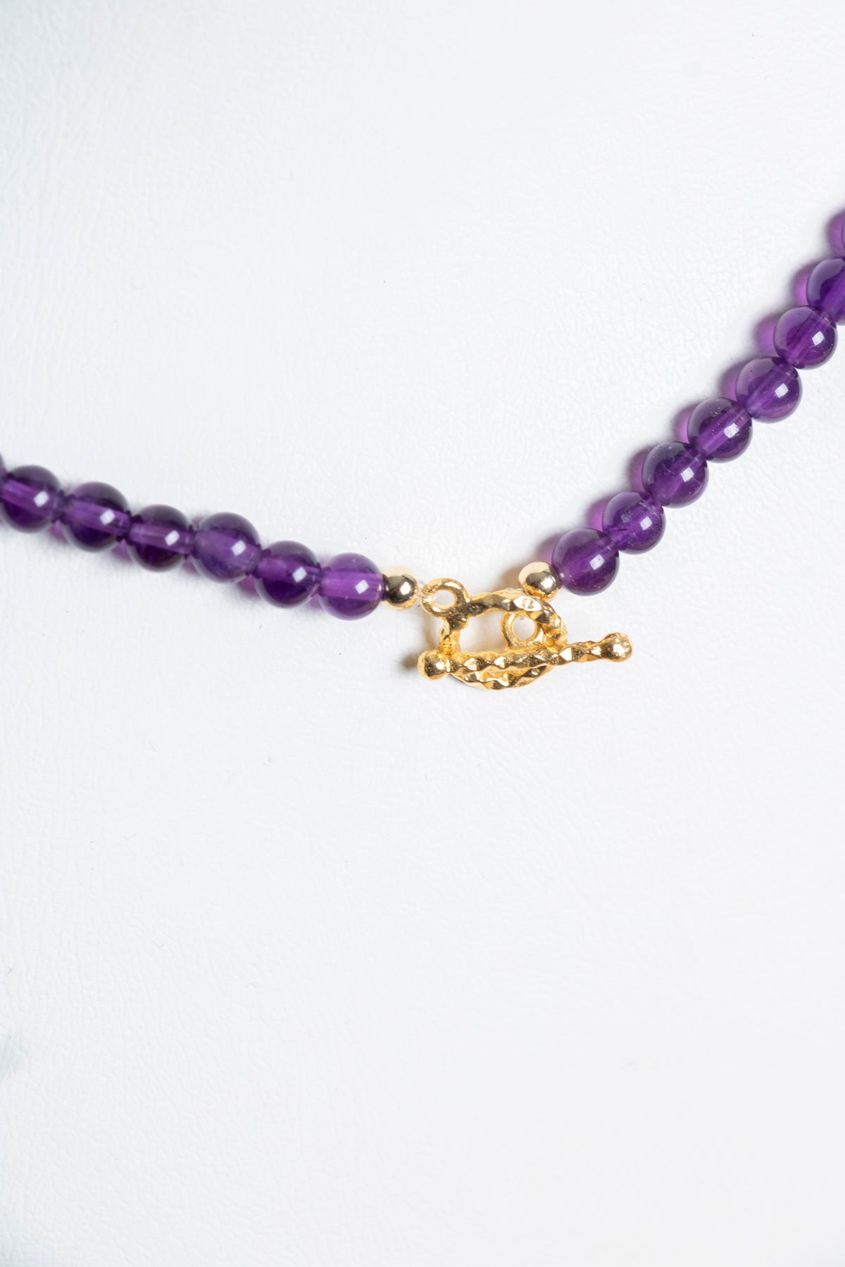 Sertifikalı Ametist Altın Kaplama Gümüş Aparat Doğal Taş Kolye