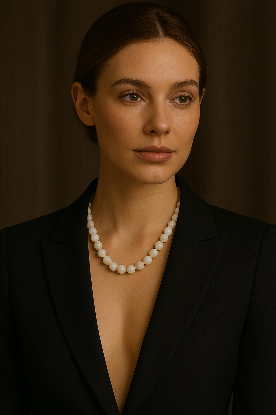 Laboratory Certified Moonstone 6 mm Knotted Natural Stone Necklace