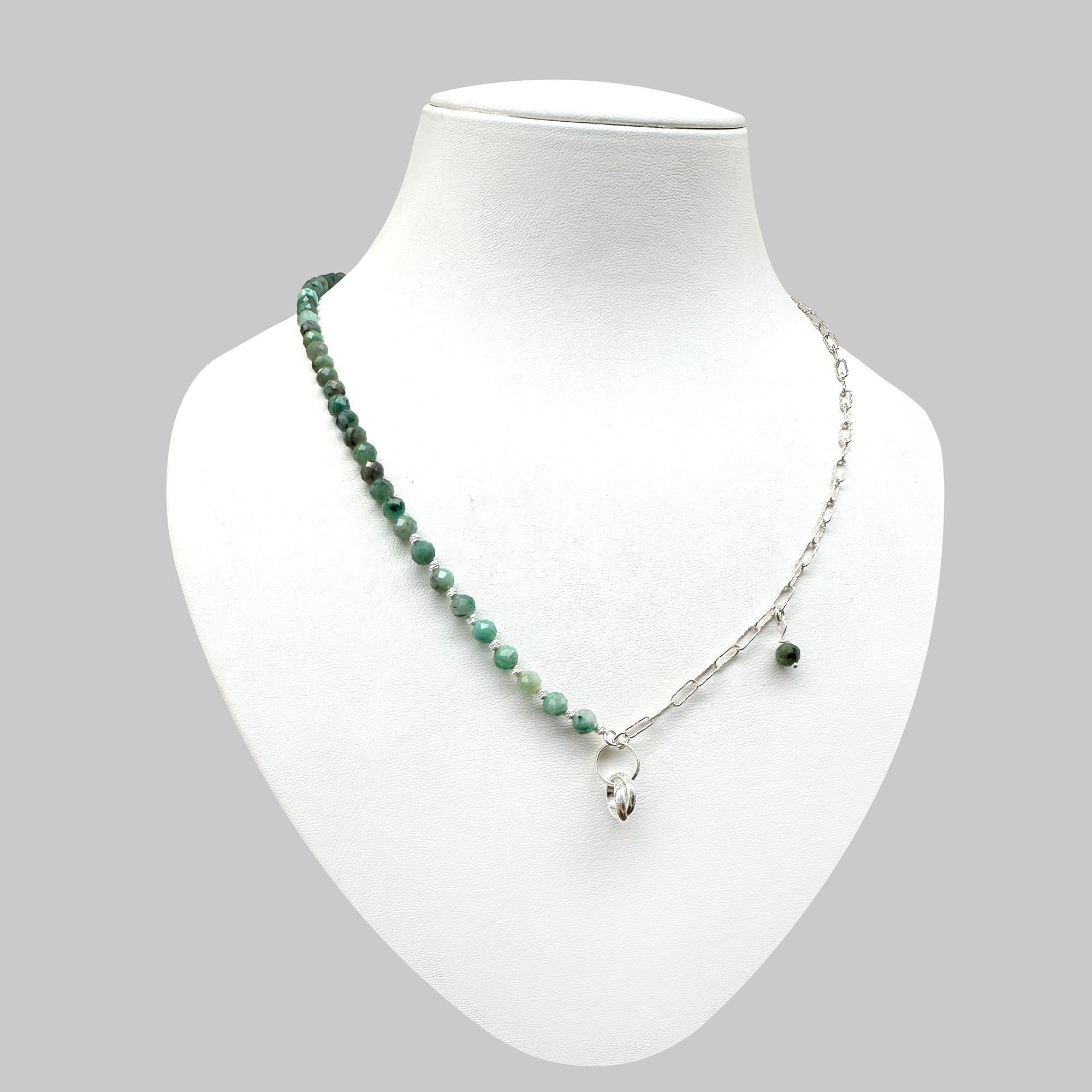 Sertifikalı Hakiki Zümrüt Gümüş Kolye