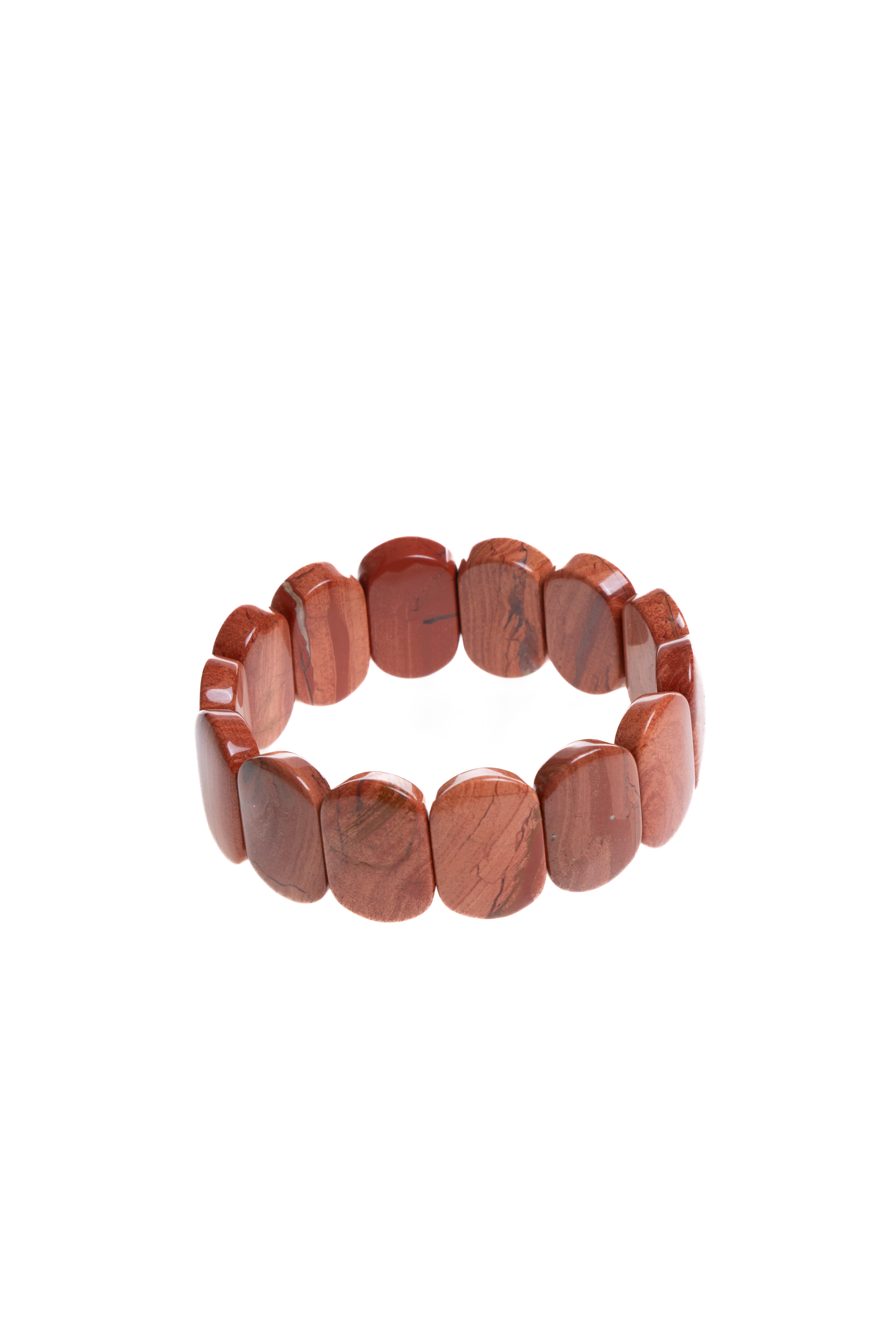 Certified Jasper Wide Cut Special Cut Natural Gemstone Bracelet