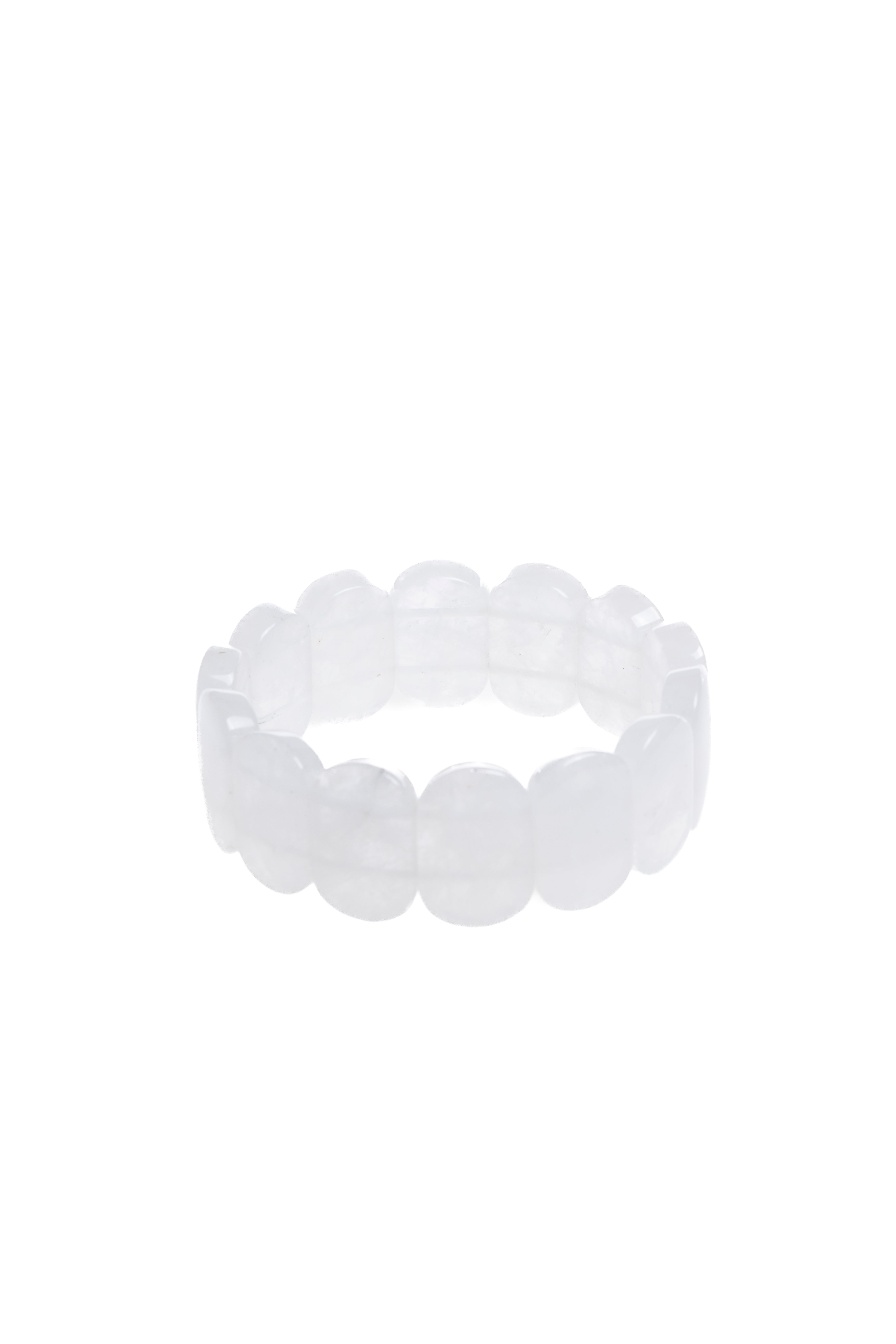 Certified Clear Quartz Wide Cut Special Cut Natural Gemstone Bracelet