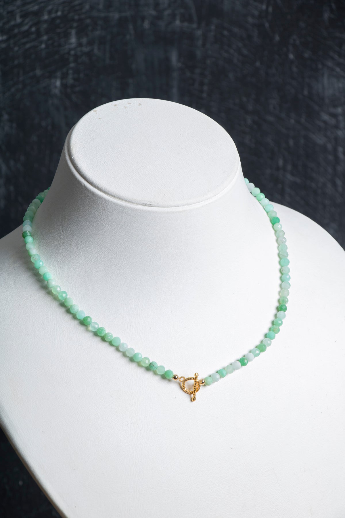 Sertifikalı Krizopras Altın Kaplama Gümüş Aparat Kolye