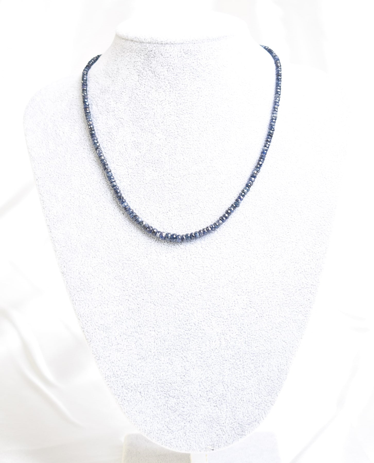 Laboratory Certified Natural Sapphire Stone Necklace & Bracelet Set 3–4 mm