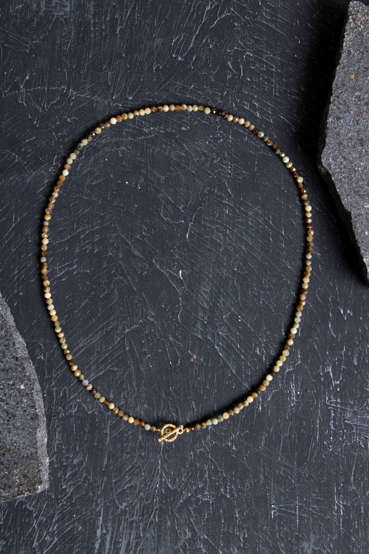 Sertifikalı Tsavorit Lal Altın Kaplama Gümüş Kapama Doğal Taş Kolye