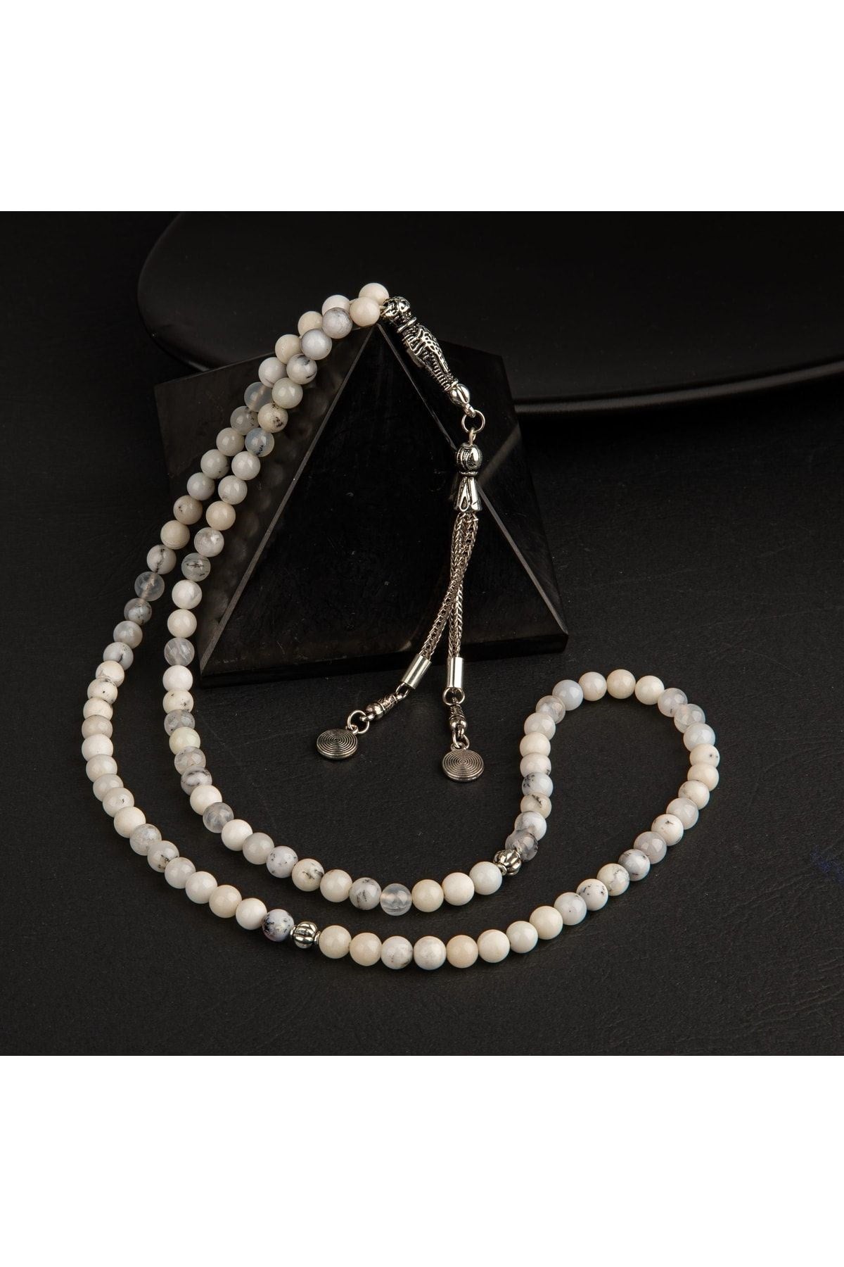 Milk Opal Natural Gemstone Prayer Beads 99-Bead - 6mm