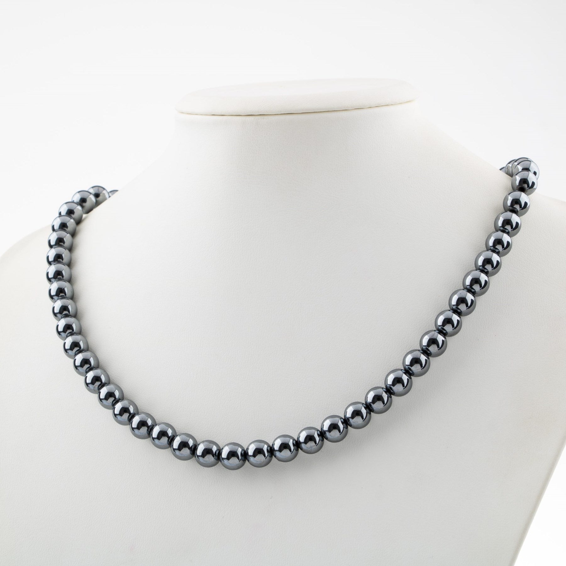 Laboratory Certified Trehartz 8 mm Natural Stone Necklace