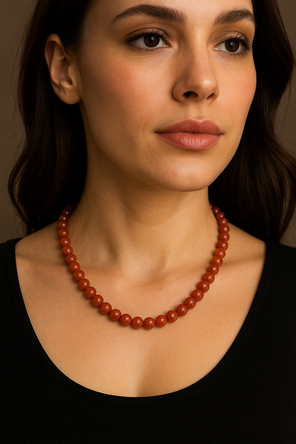 Laboratory Certified Yemen Agate 8 mm Natural Stone Necklace