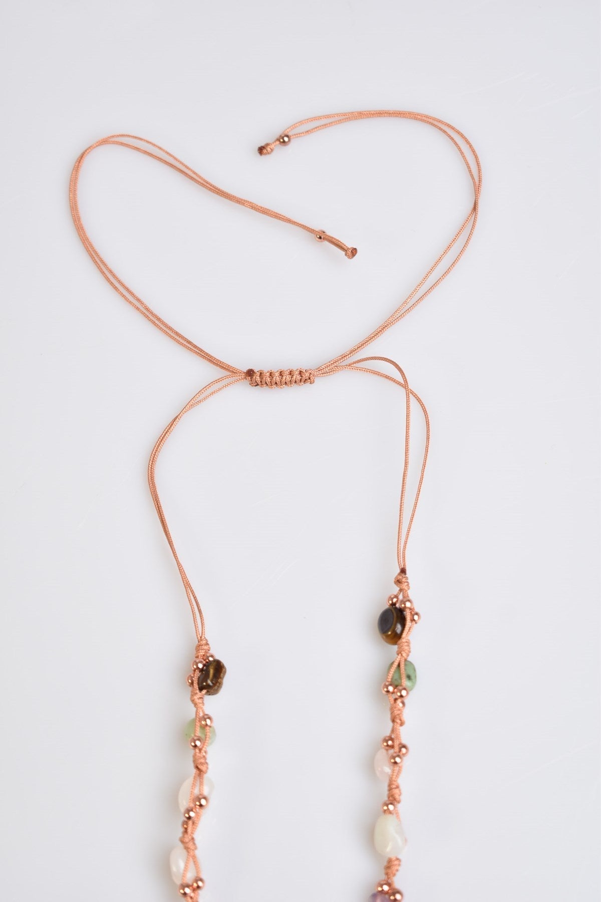 Laboratory Certified Cancer Zodiac Natural Stone Macramé Necklace